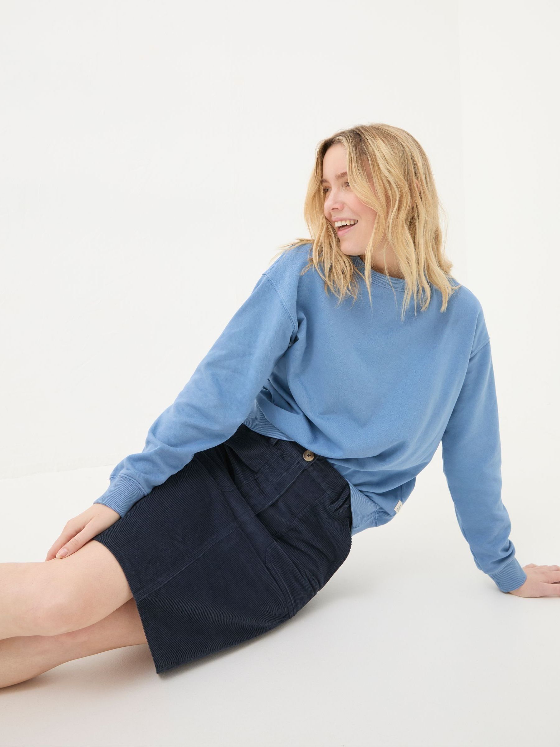 Chesil Dark Navy Cord Skirt - Image 3 of 6