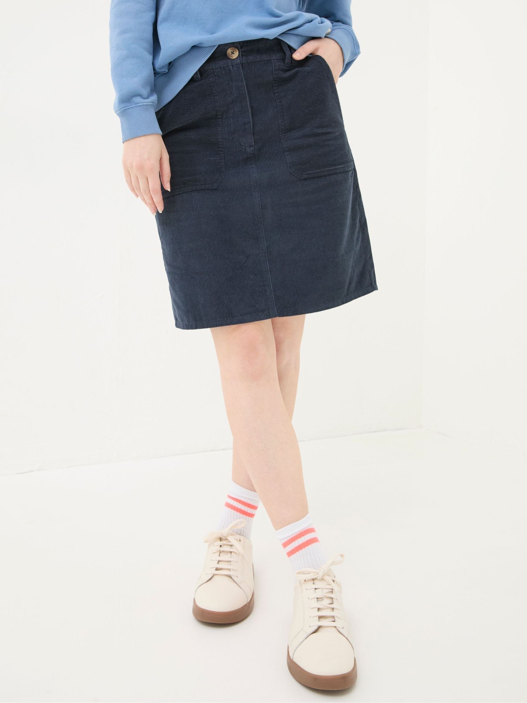 Chesil Dark Navy Cord Skirt - Image 4 of 6