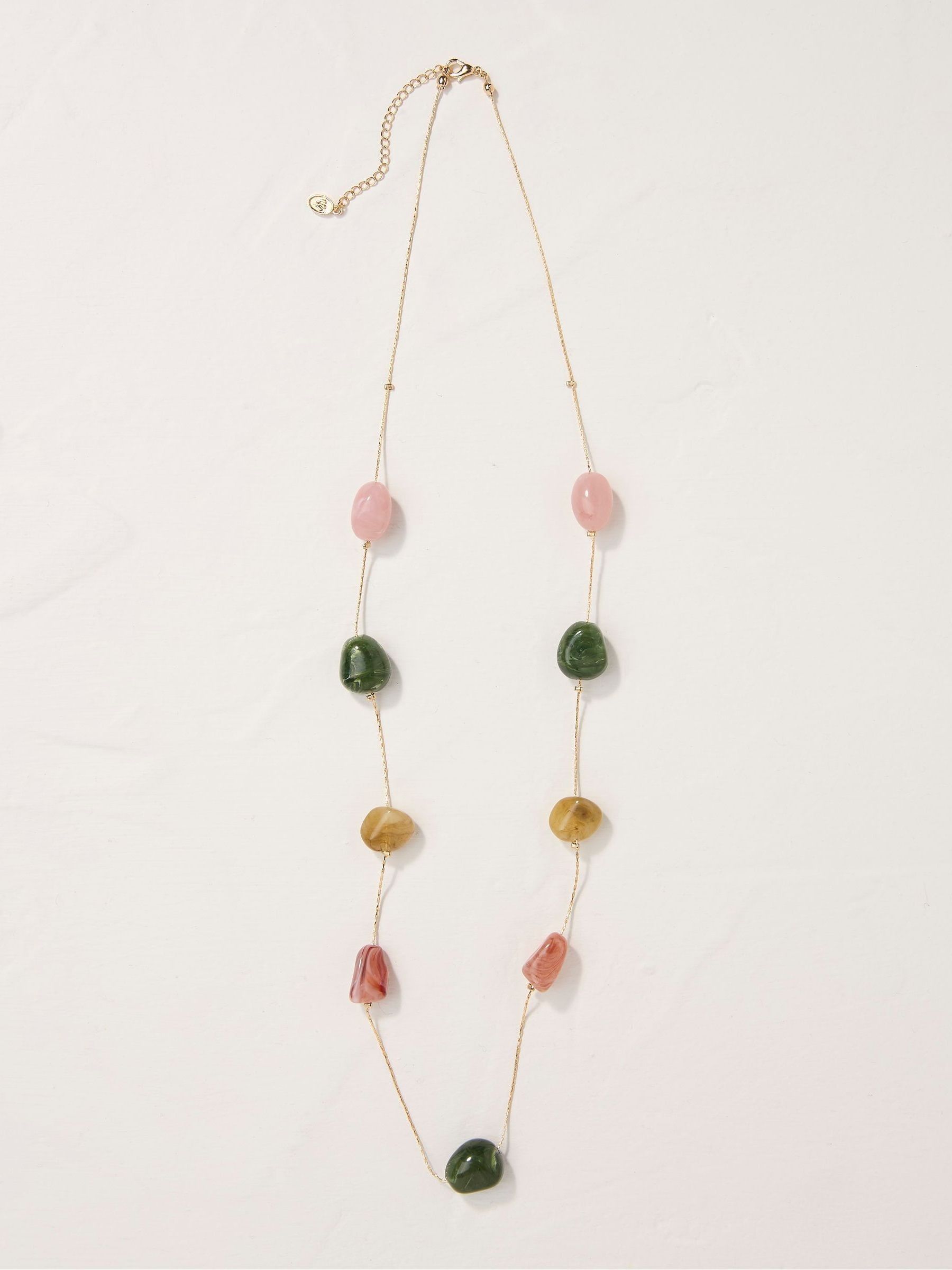 Gold Tone Large Stone Necklace - Image 1 of 2