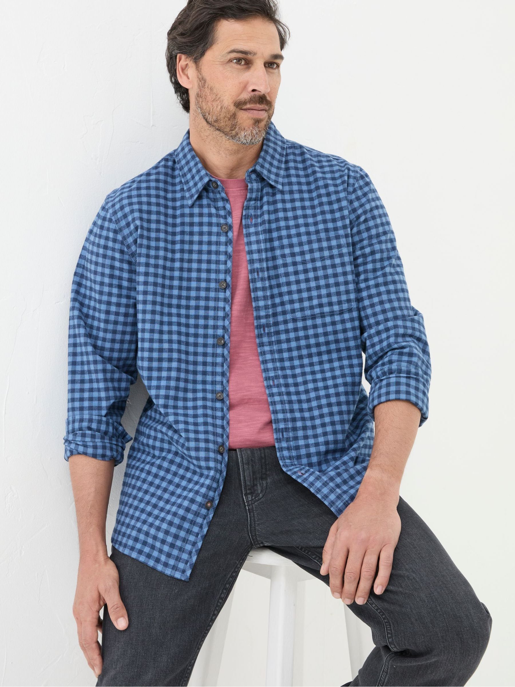 Blue Everly Gingham Shirt - Image 1 of 5