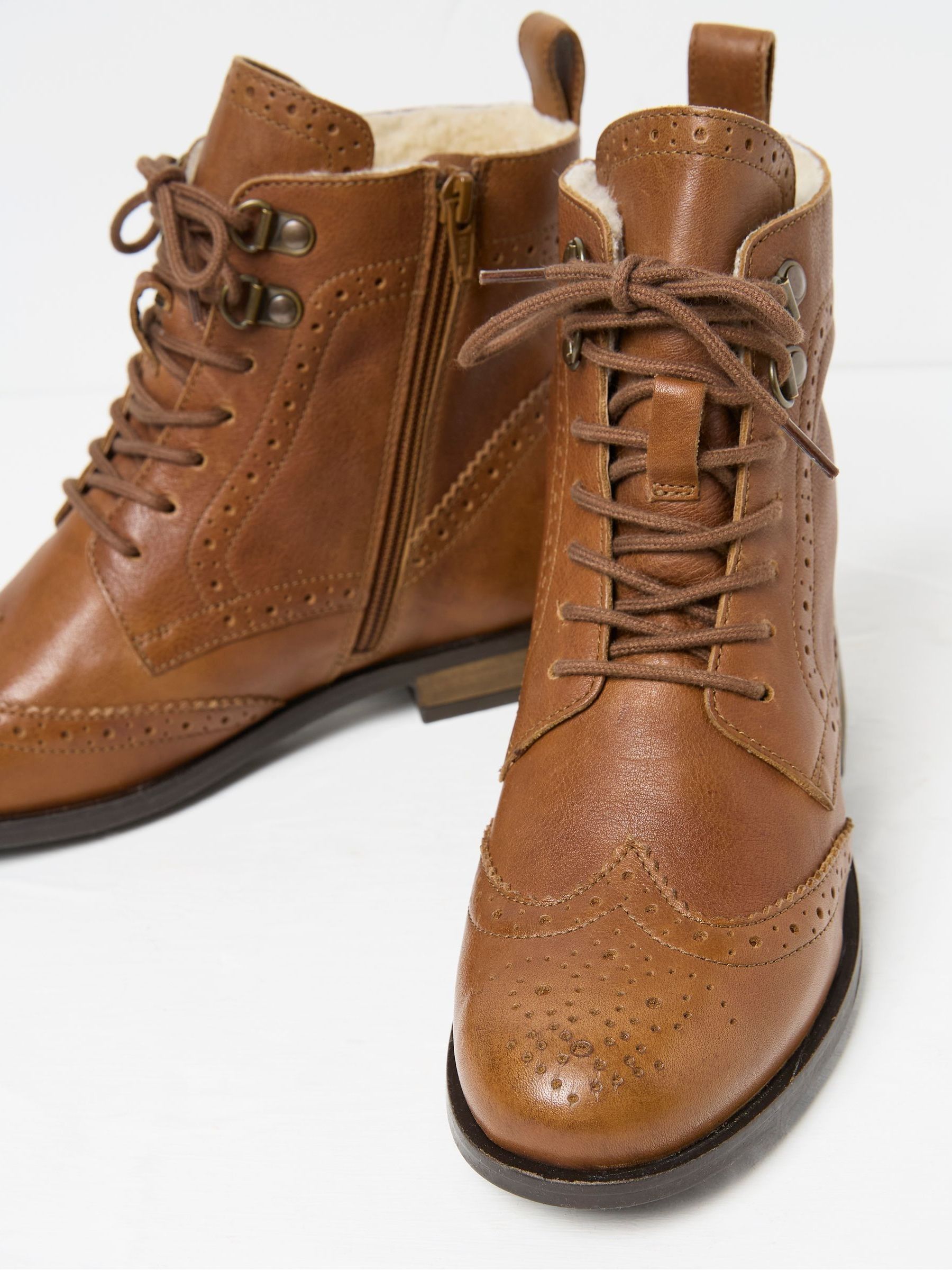 Anwen Brown Brogue Ankle Boots - Image 3 of 3