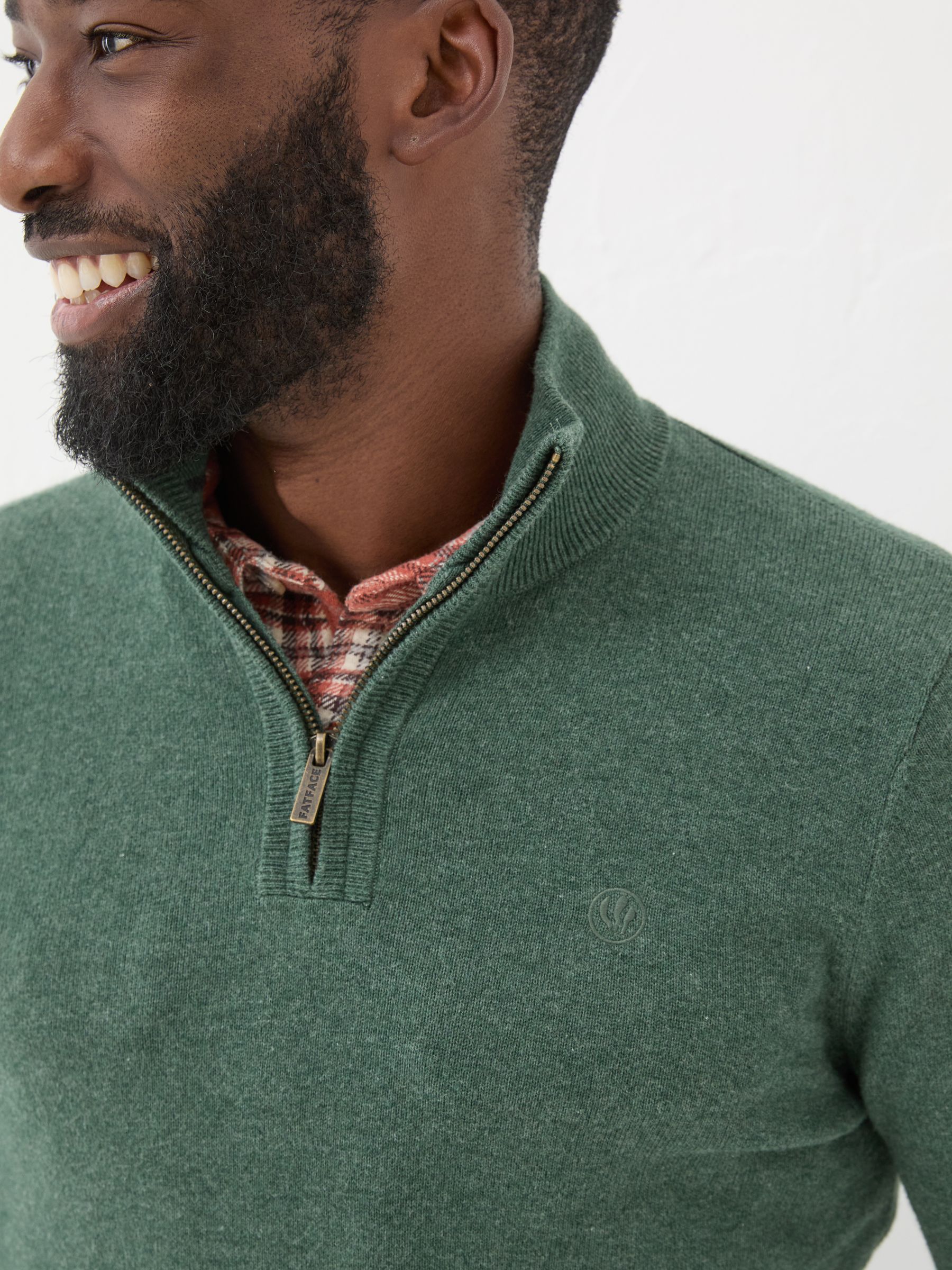 Rye Dark Green Half-Neck Jumper - Image 3 of 5