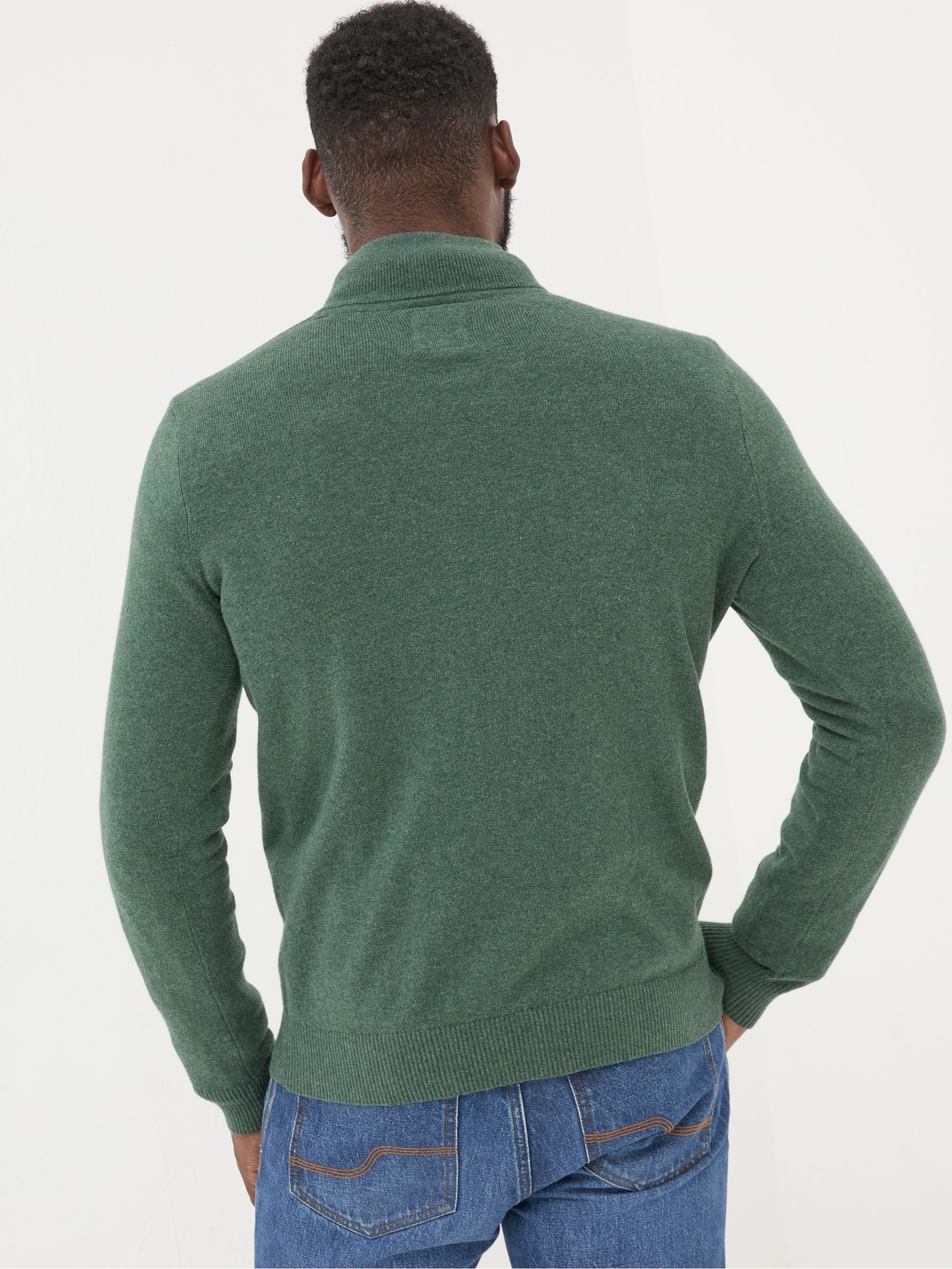Rye Dark Green Half-Neck Jumper - Image 4 of 5