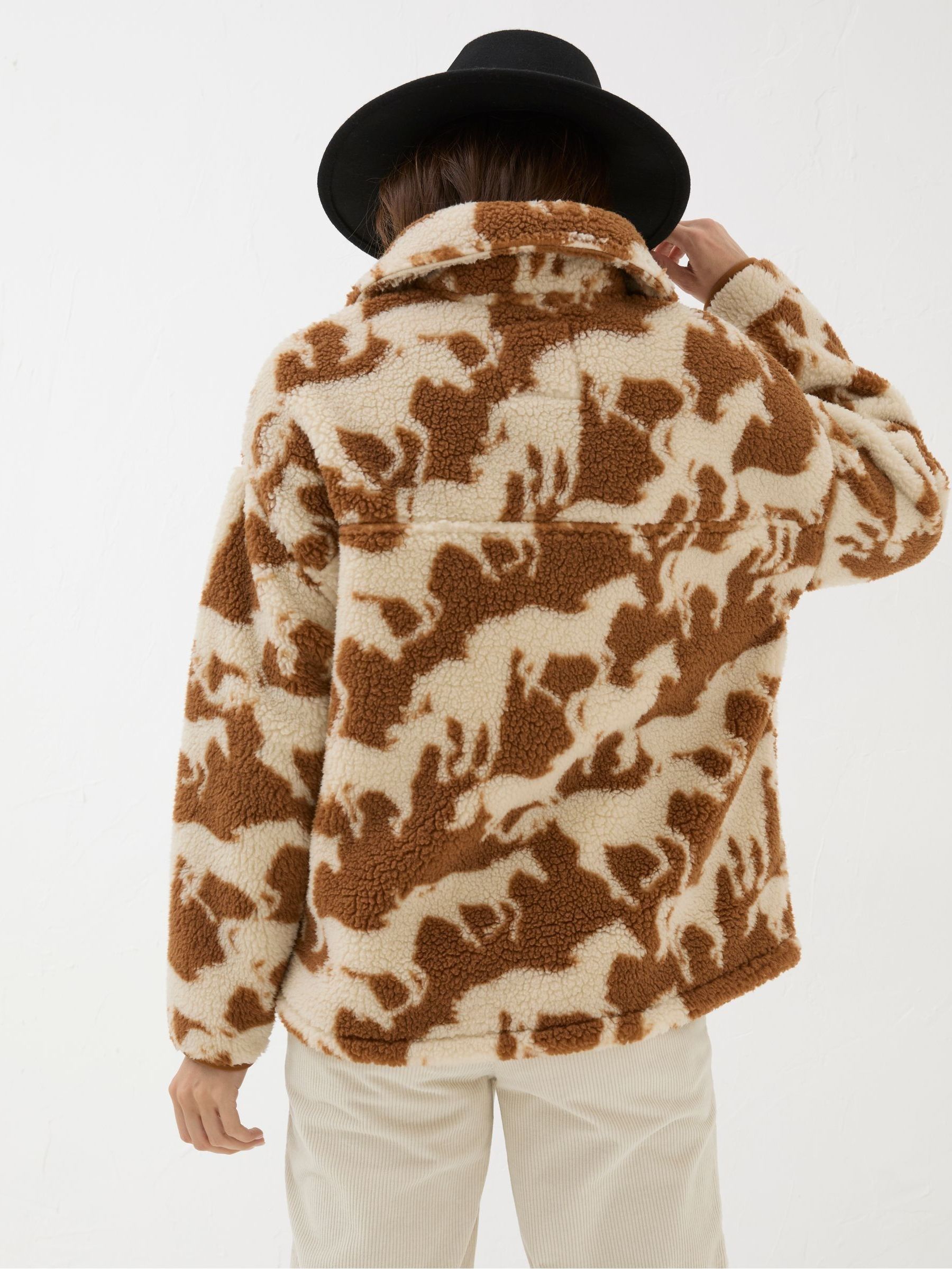 Parker Brown Horse Print Half Neck Fleece - Image 2 of 7
