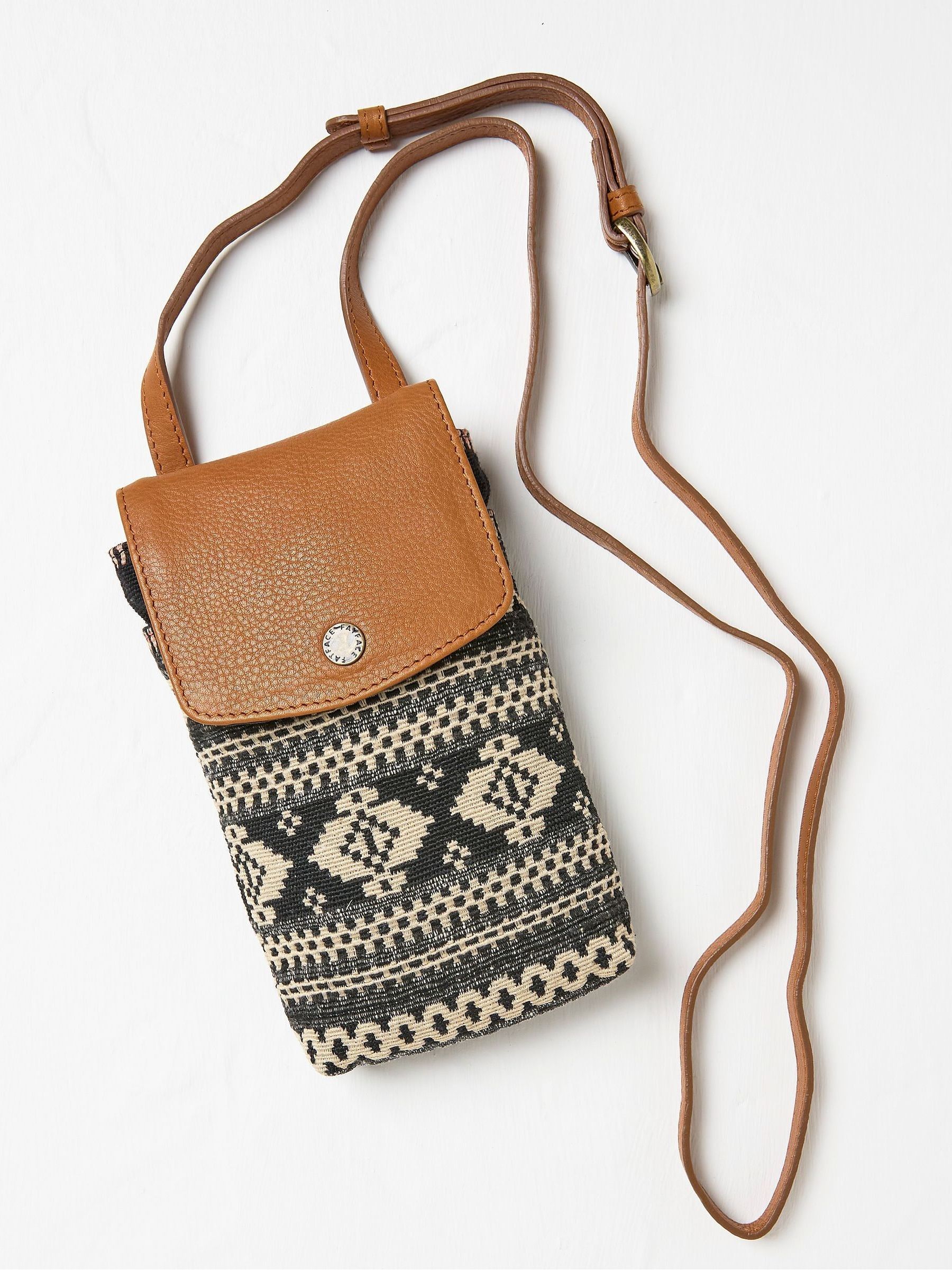 Evie Black Woven Phone Bag - Image 1 of 2