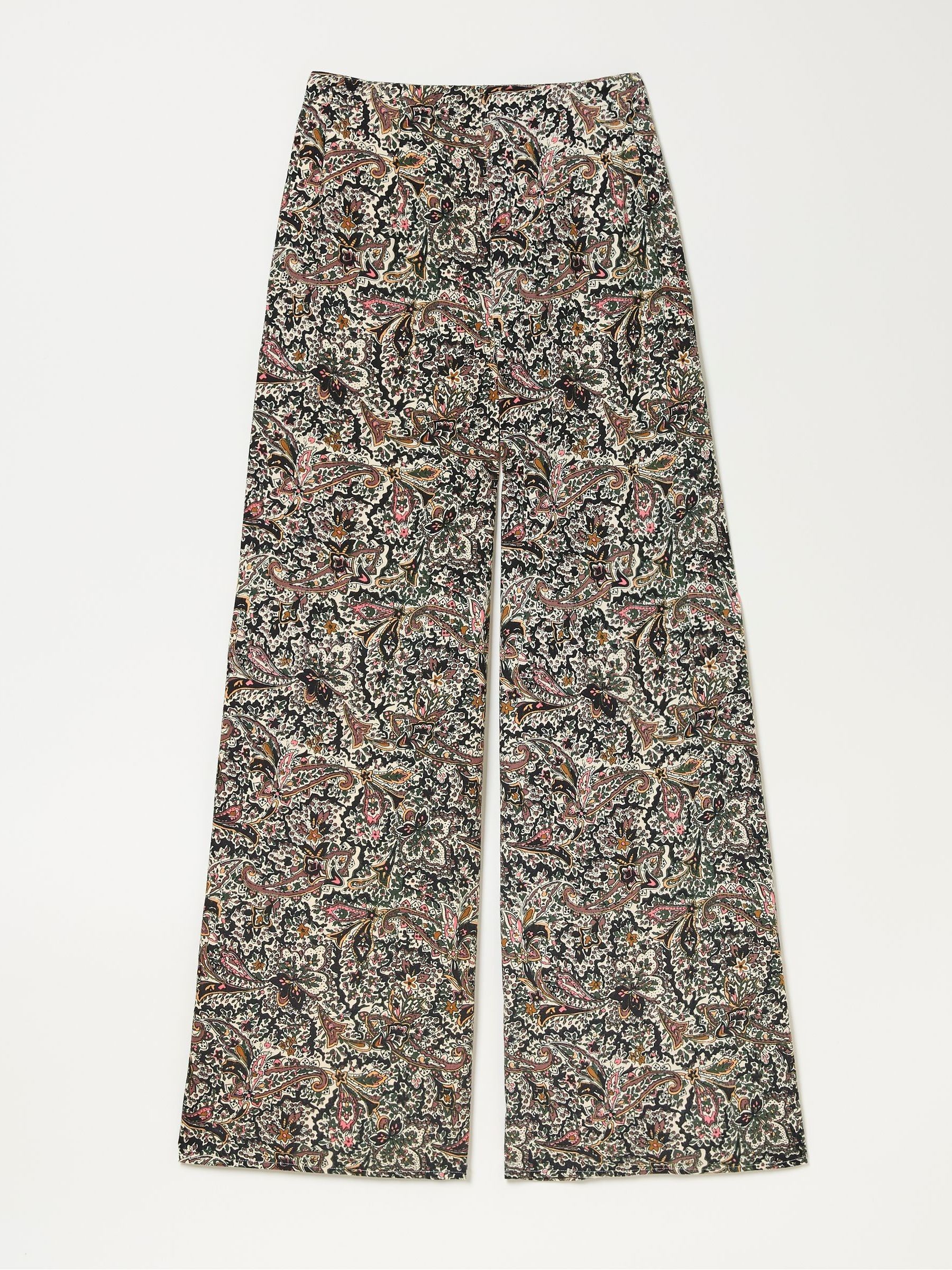 Ines Cream Paisley Wide Leg Trousers - Image 5 of 5