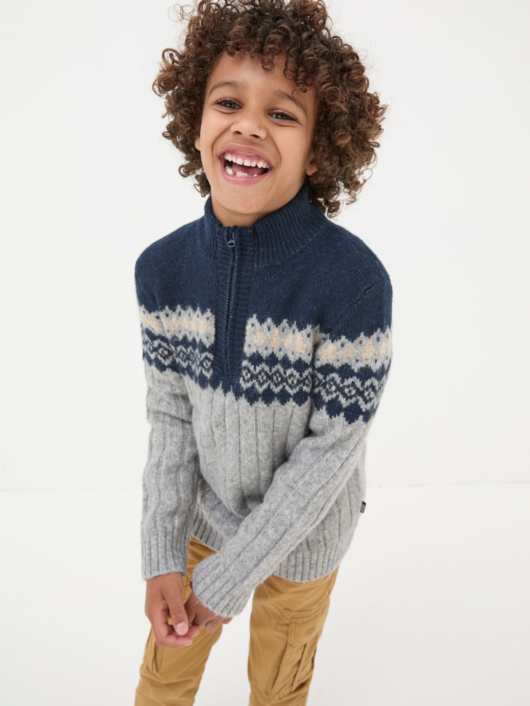 Grey Half Neck Jumper - Image 1 of 5 Grey Half Neck Jumper - Image 1 of 5