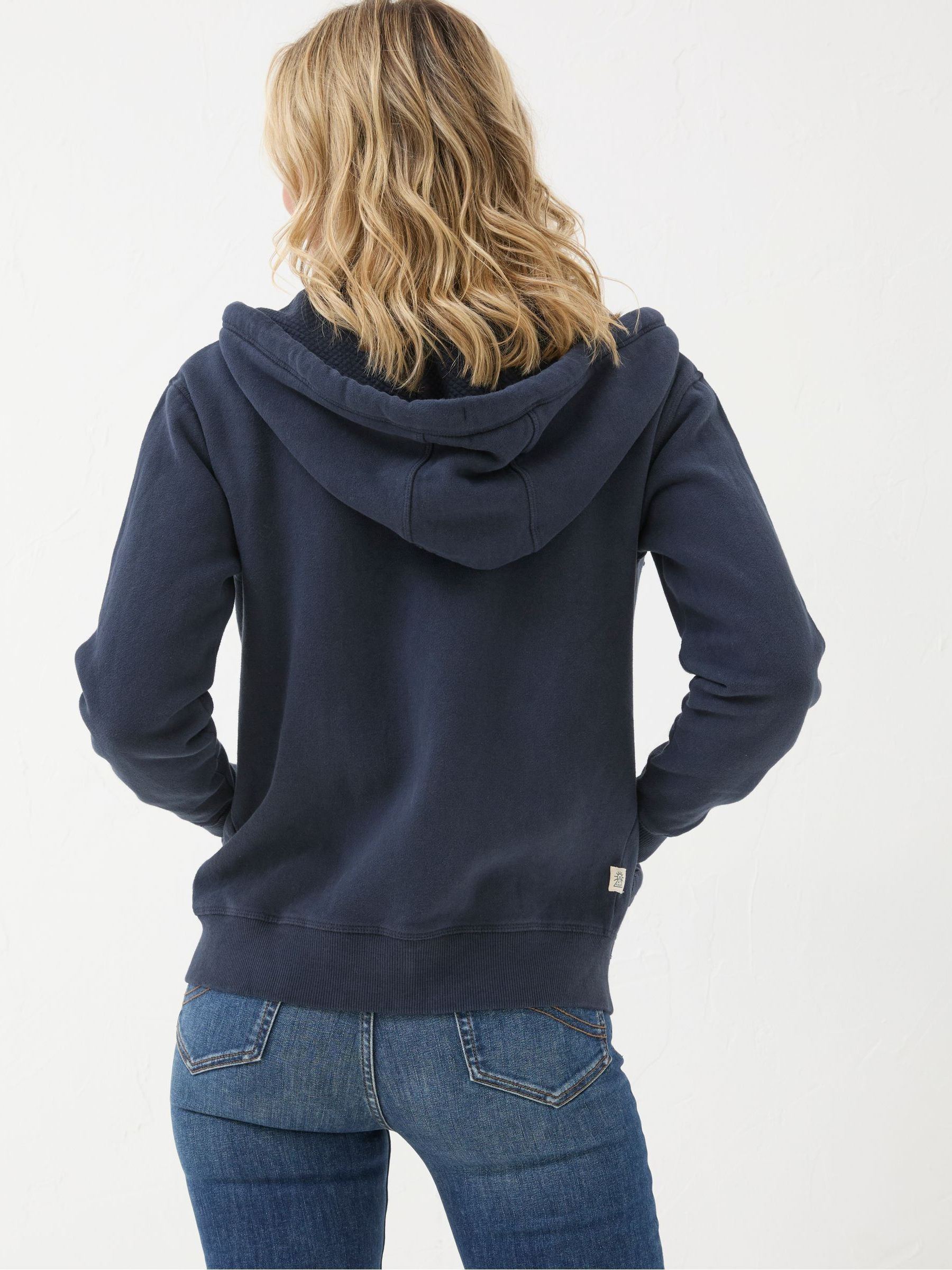 Amy Blue Navy Zip Through Hoodie - Image 1 of 4