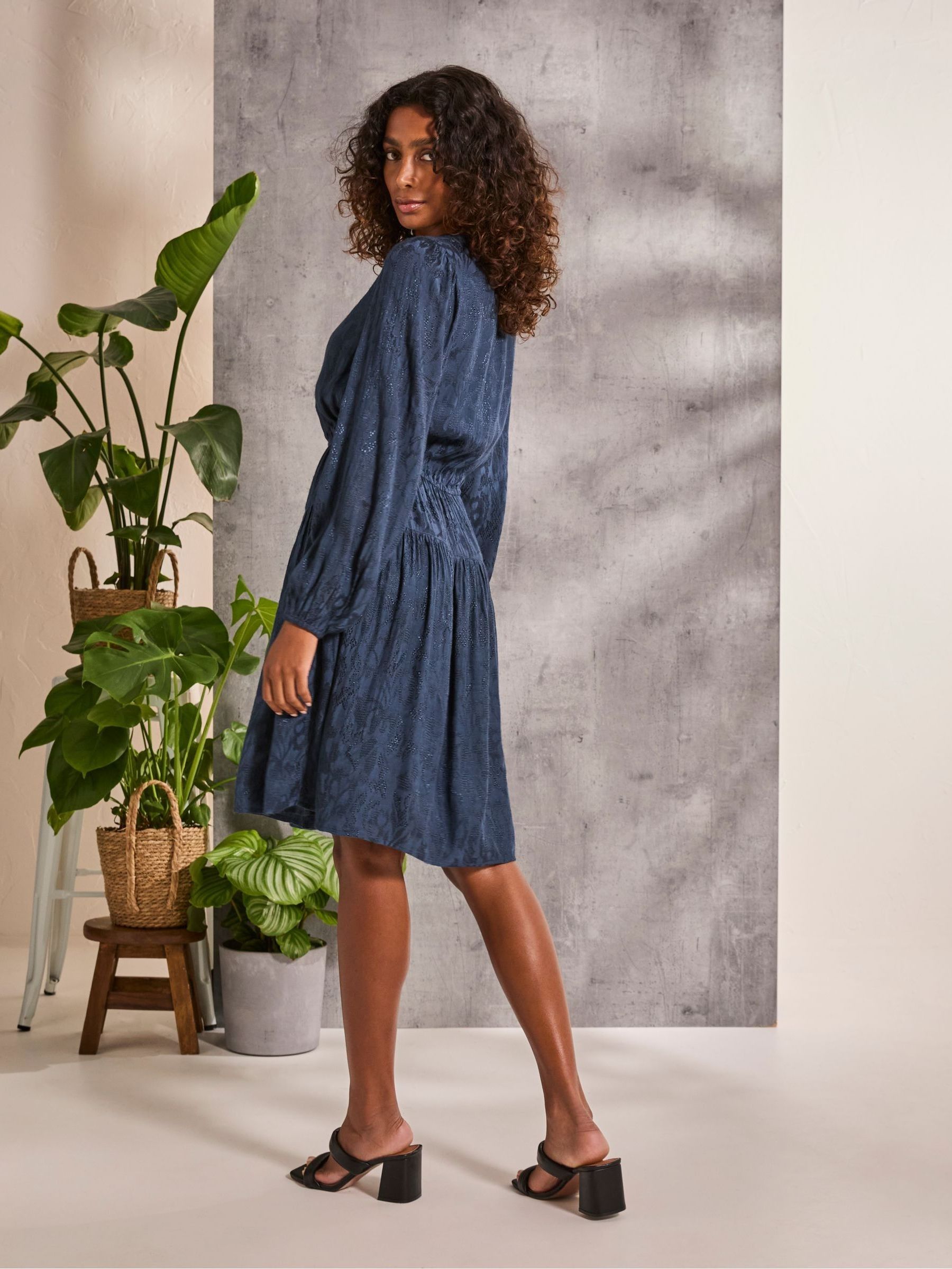 Gail Blue Detail Dress - Image 2 of 6