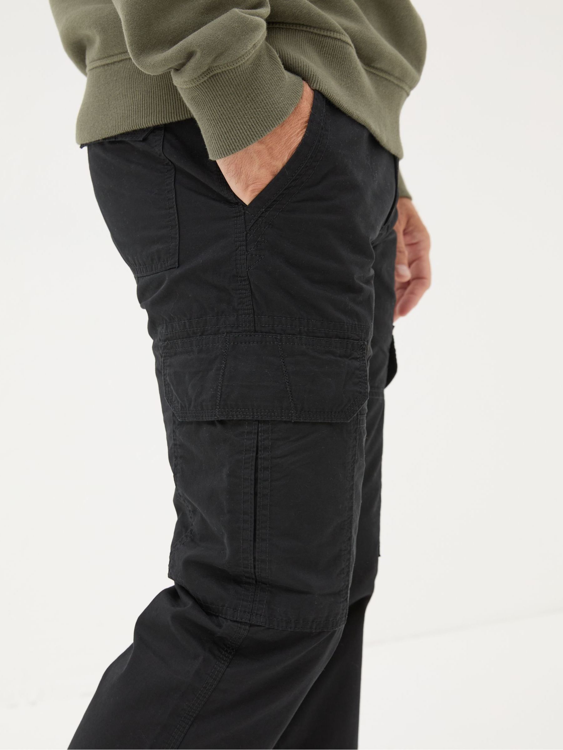 Breakyard Black Cargo Trousers - Image 5 of 6