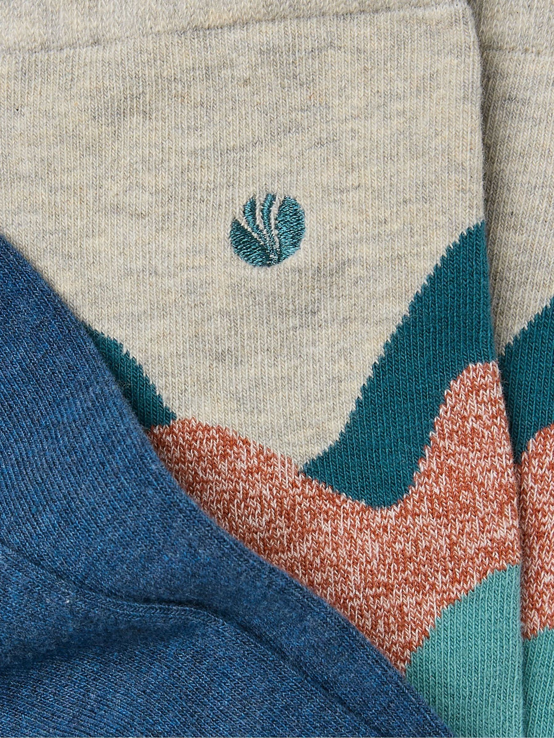 Blue Abstract Men's Socks 1 Pack - Image 2 of 2