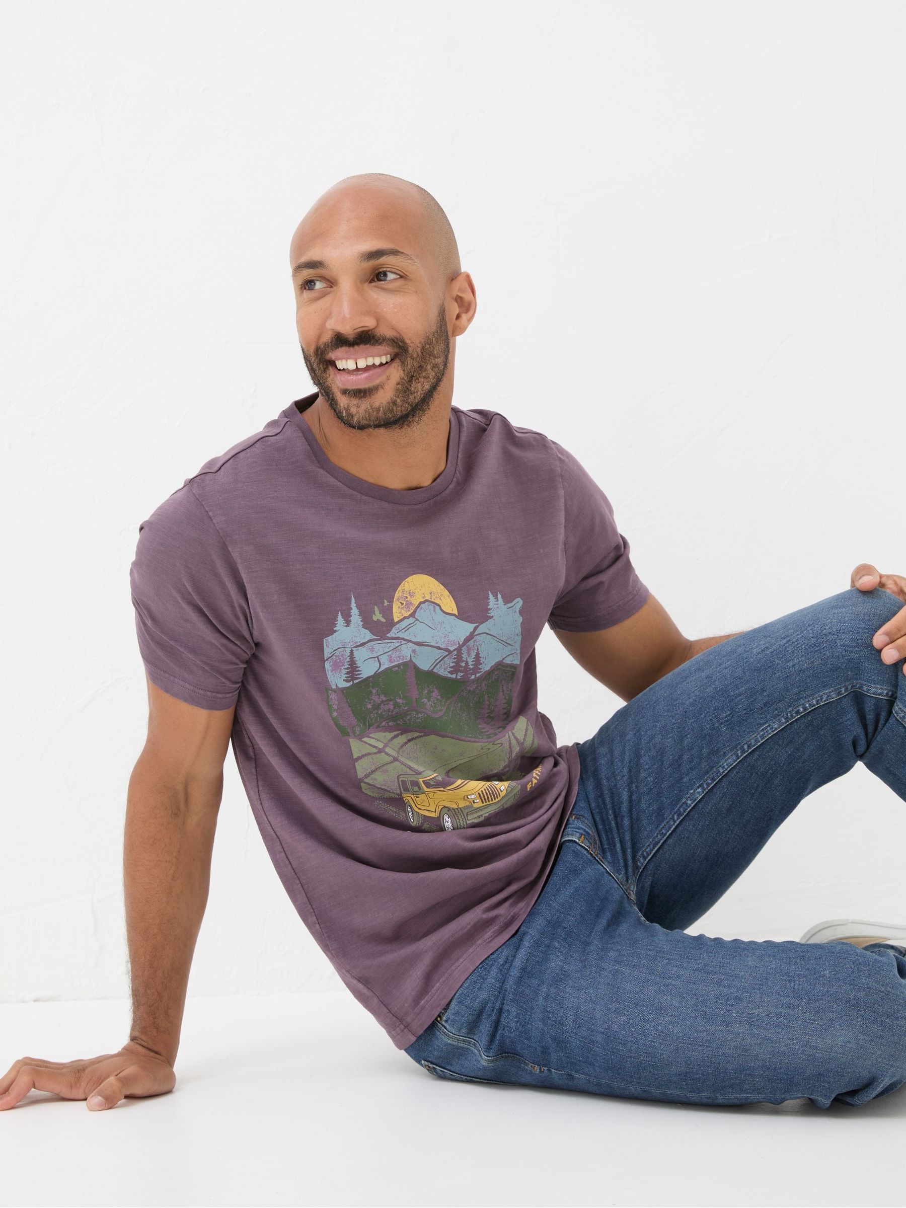 Jeep Purple Nature Graphic T-Shirt - Image 3 of 5