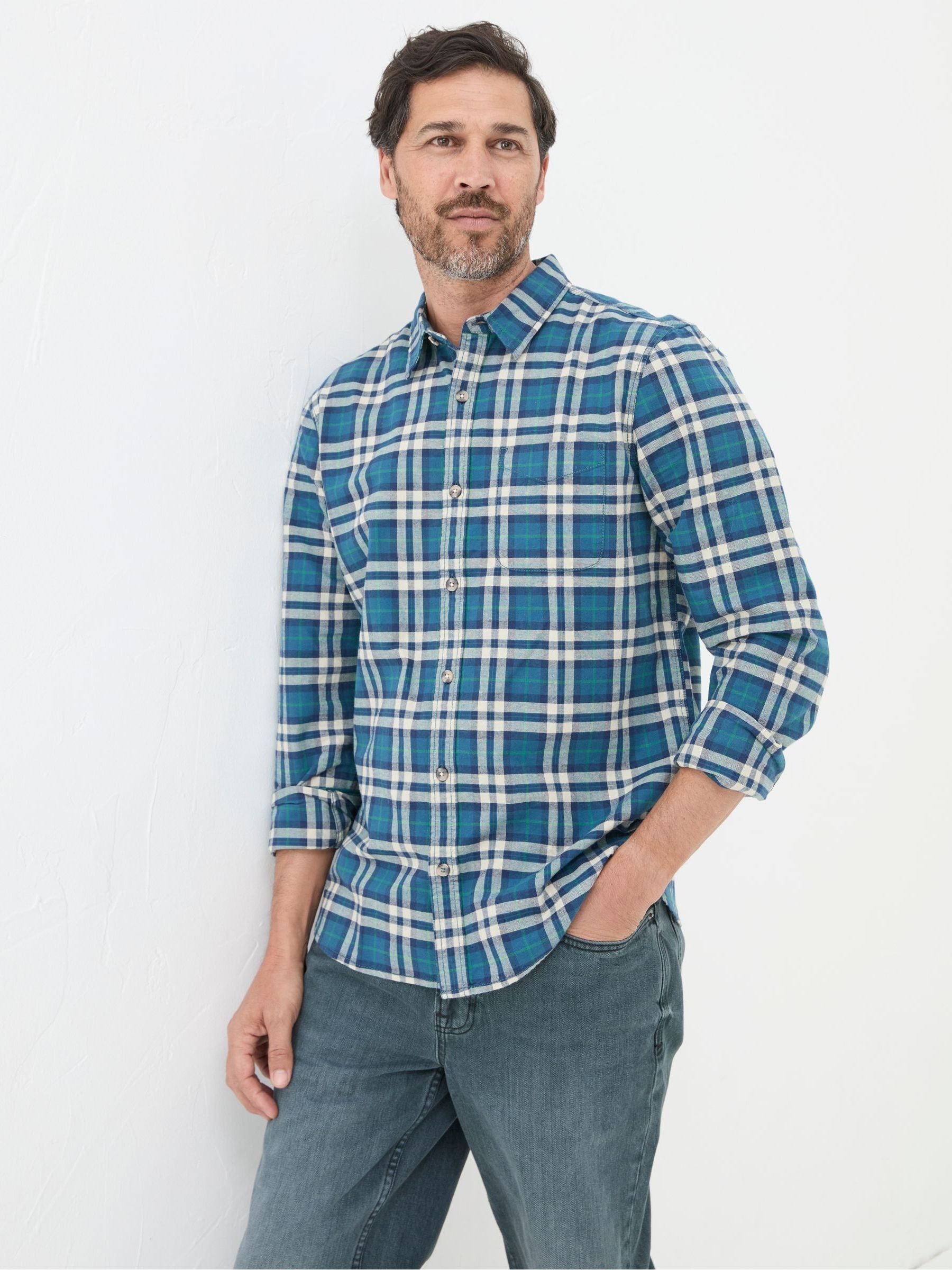 Backworth Blue Check Shirt - Image 1 of 4