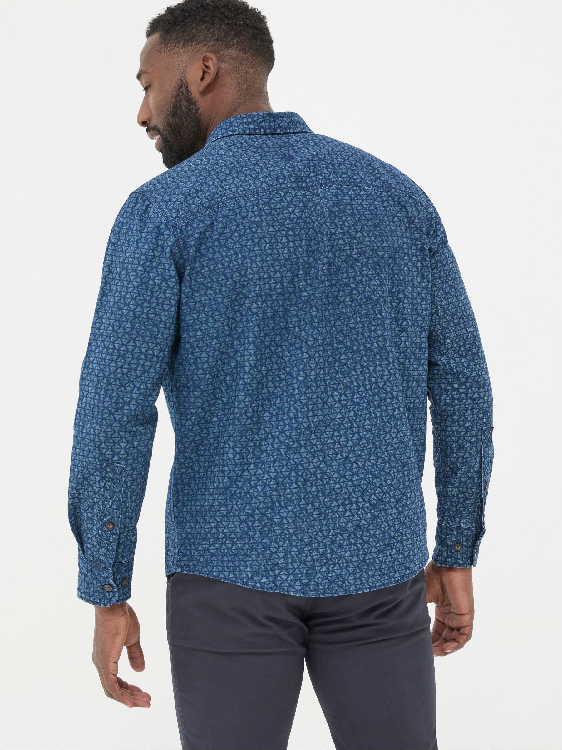 Geo Blue Print Shirt - Image 2 of 5