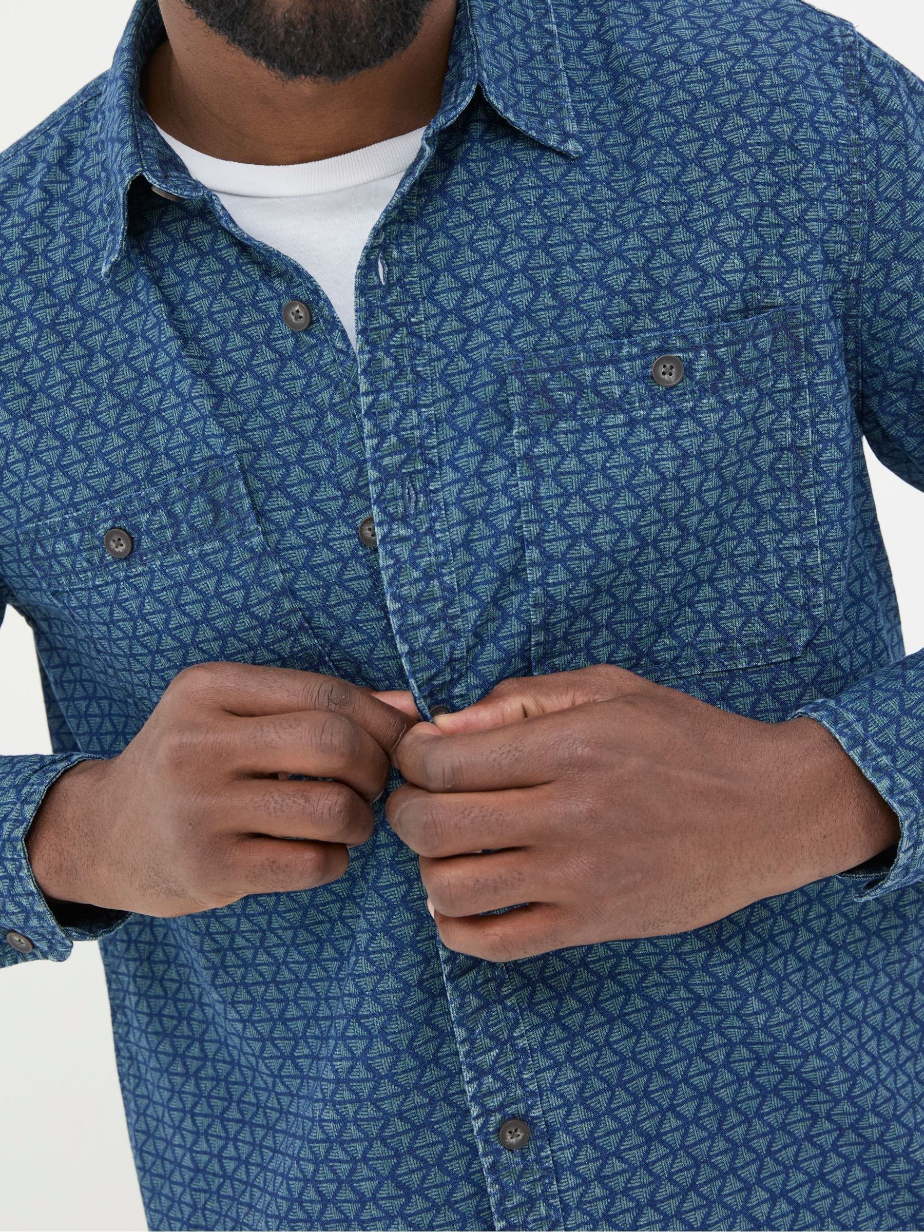 Geo Blue Print Shirt - Image 5 of 7