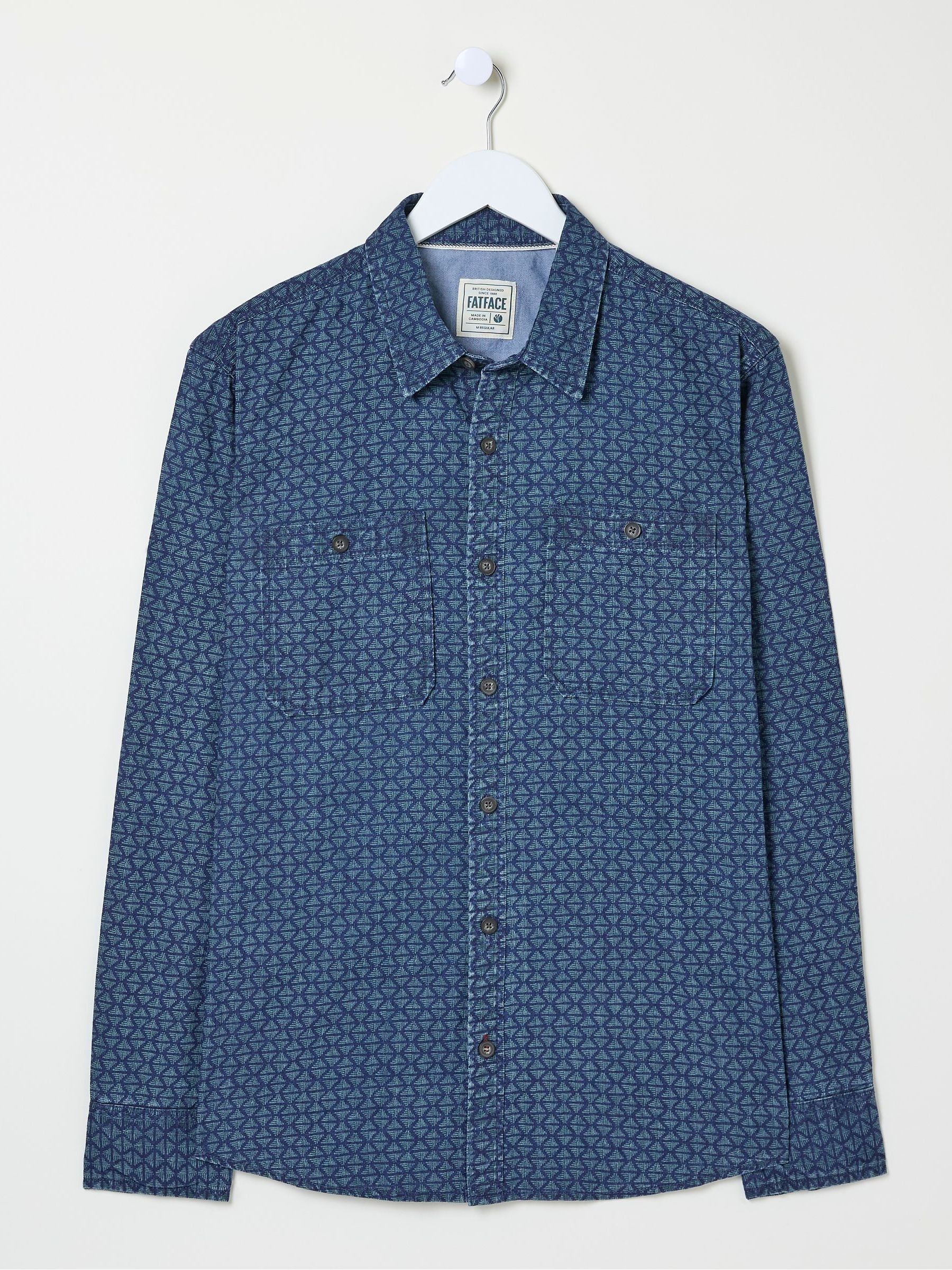 Geo Blue Print Shirt - Image 5 of 5