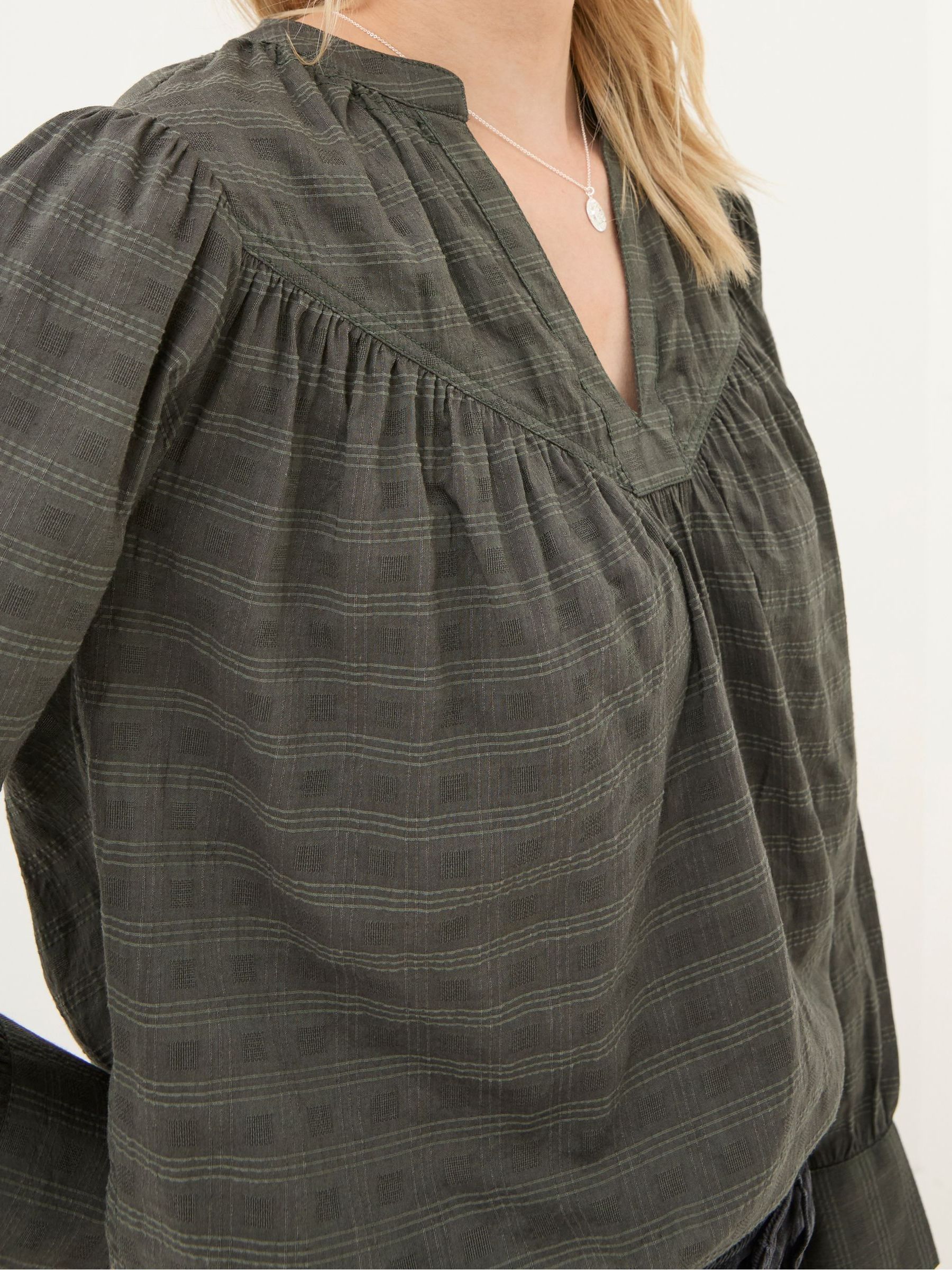 Mathilde Khaki Green Blouse - Image 4 of 5