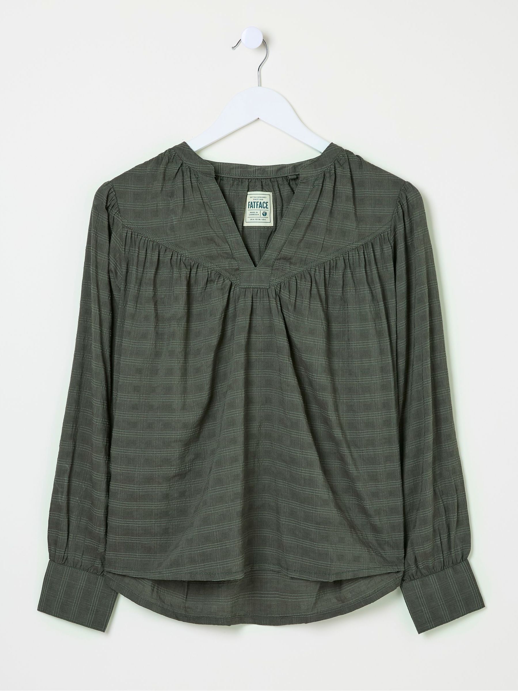 Mathilde Khaki Green Blouse - Image 5 of 5