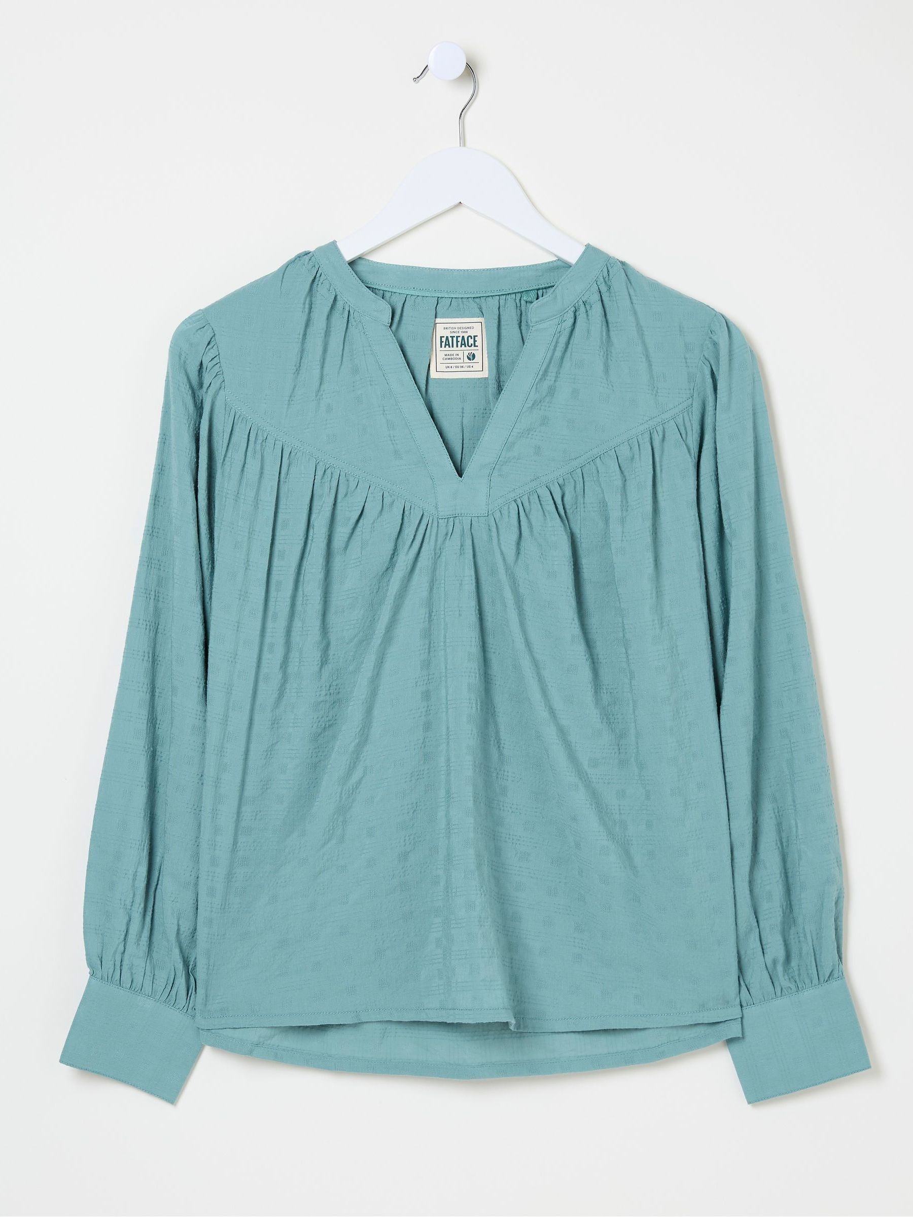 Mathilde Teal Blue Blouse - Image 5 of 5