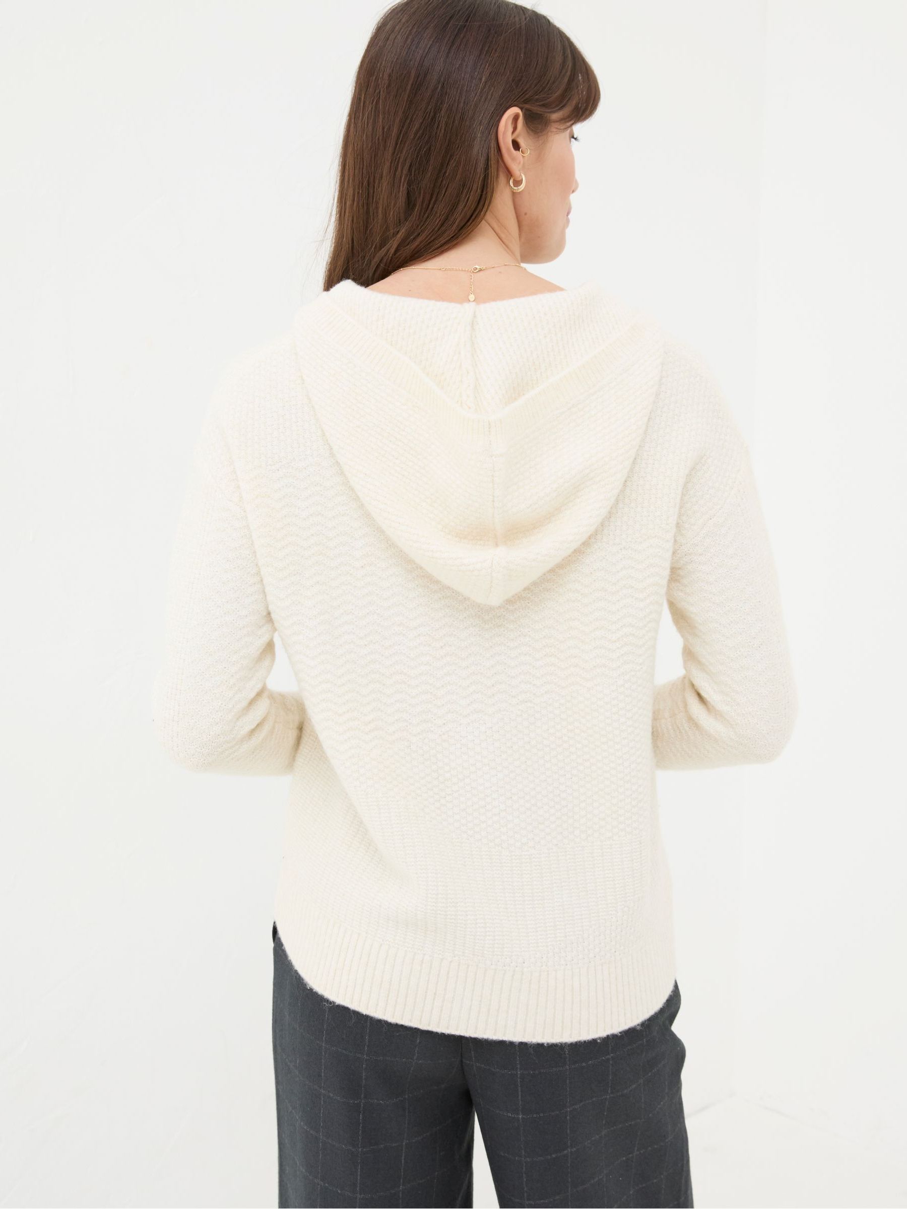 Cream Textured Hoodie - Image 2 of 5