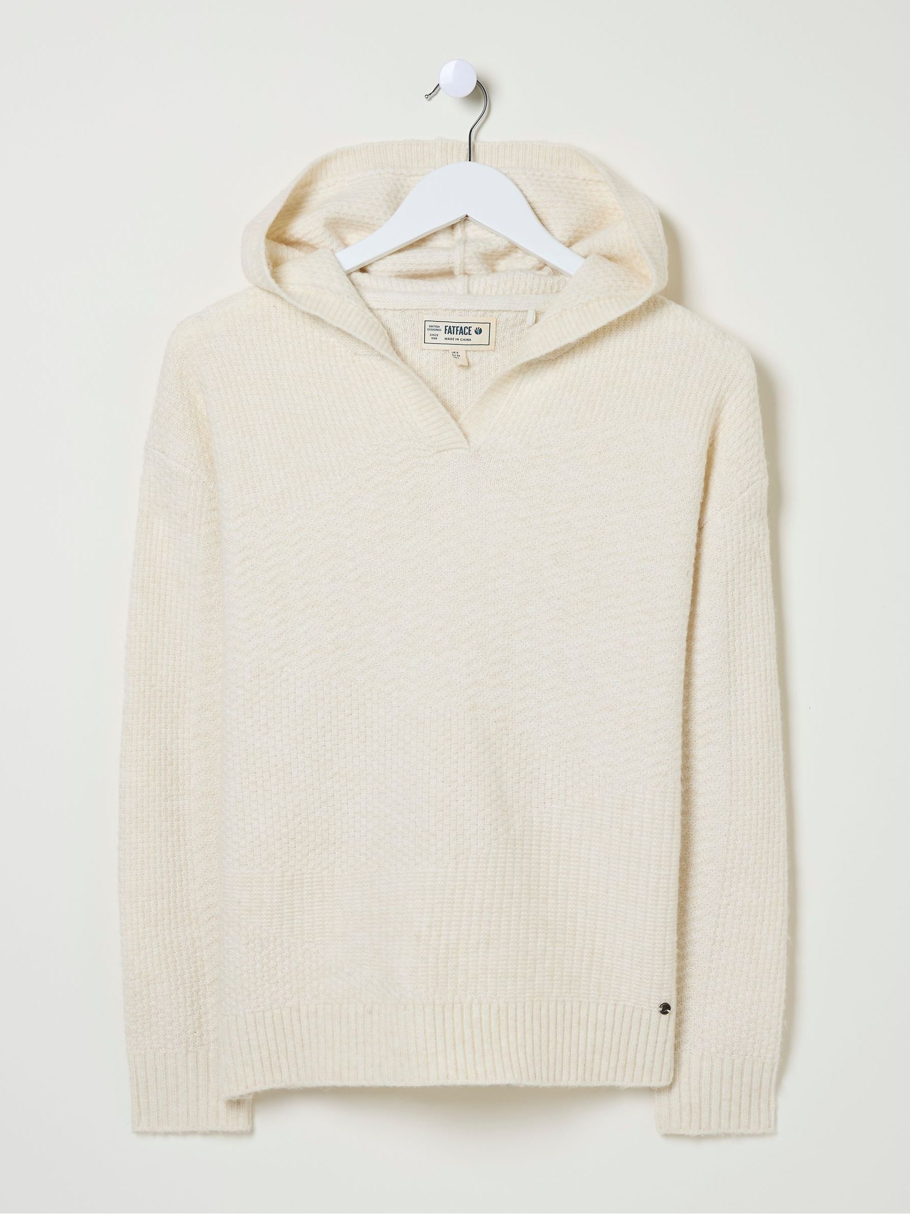 Cream Textured Hoodie - Image 5 of 5