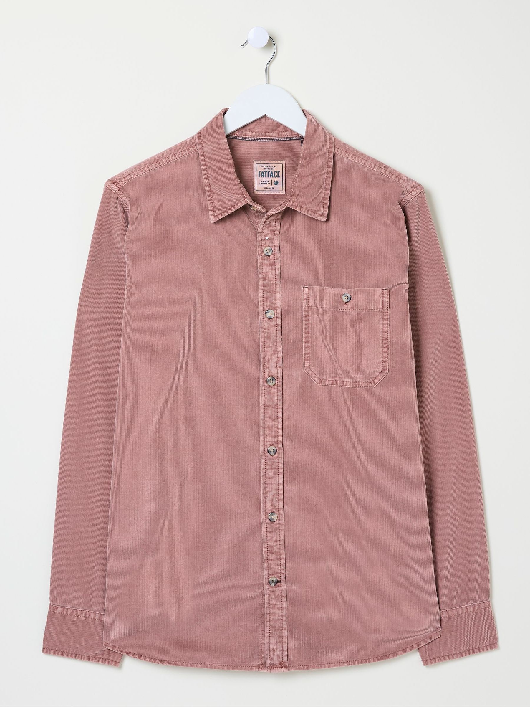 Pink Long Sleeve Cord Shirt | FatFace USA
