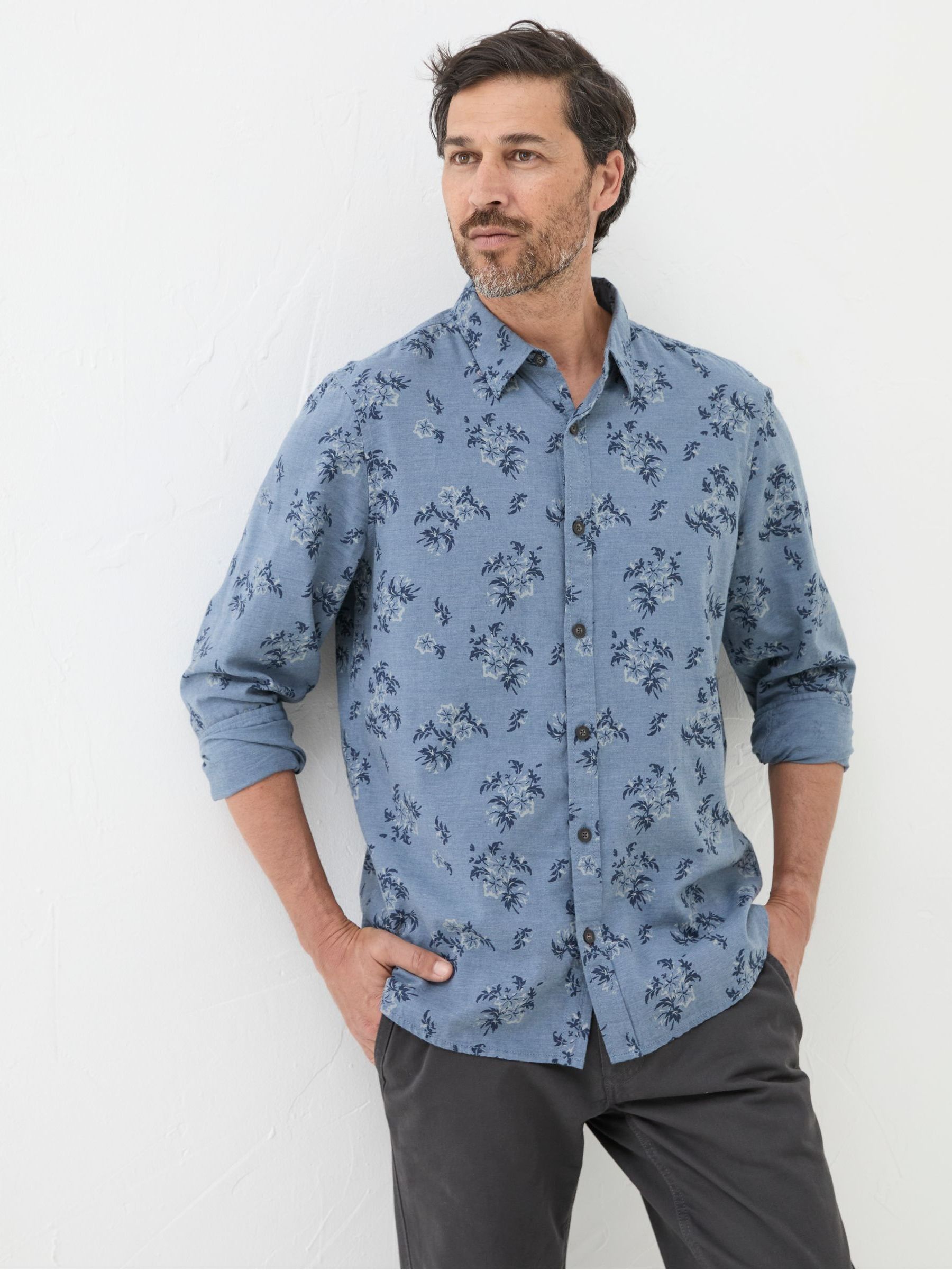 Blue Bloom Print Shirt - Image 2 of 5