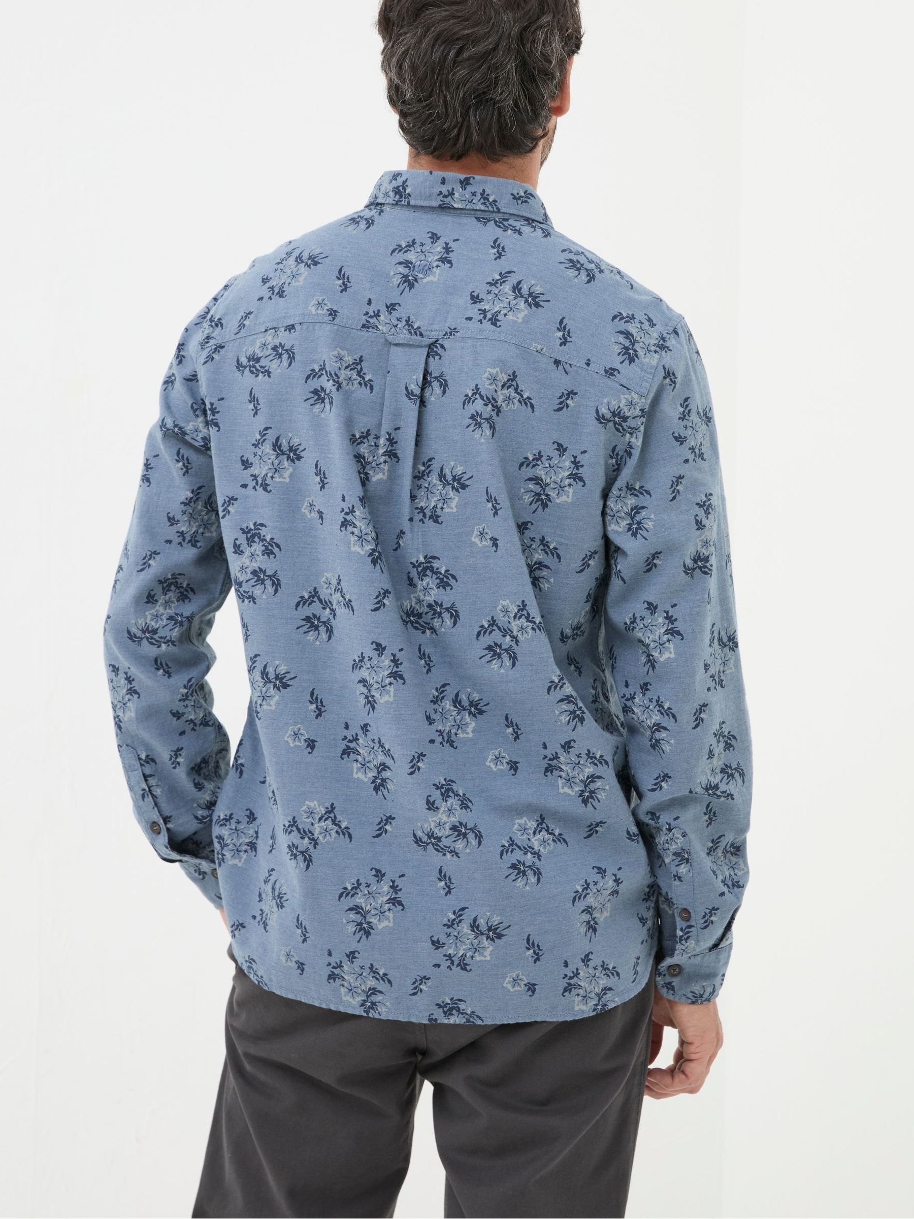 Blue Bloom Print Shirt - Image 3 of 5