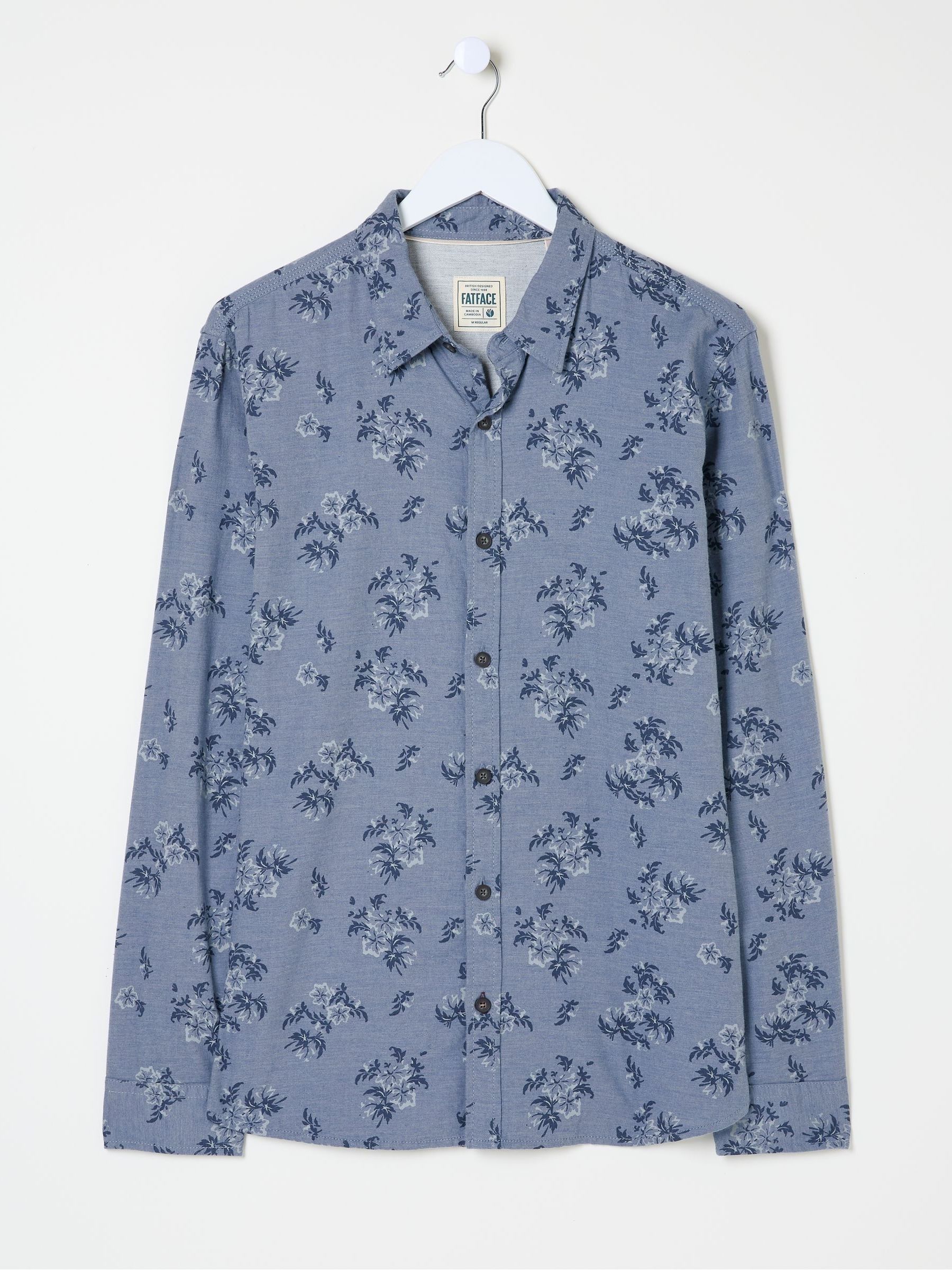 Blue Bloom Print Shirt - Image 5 of 5