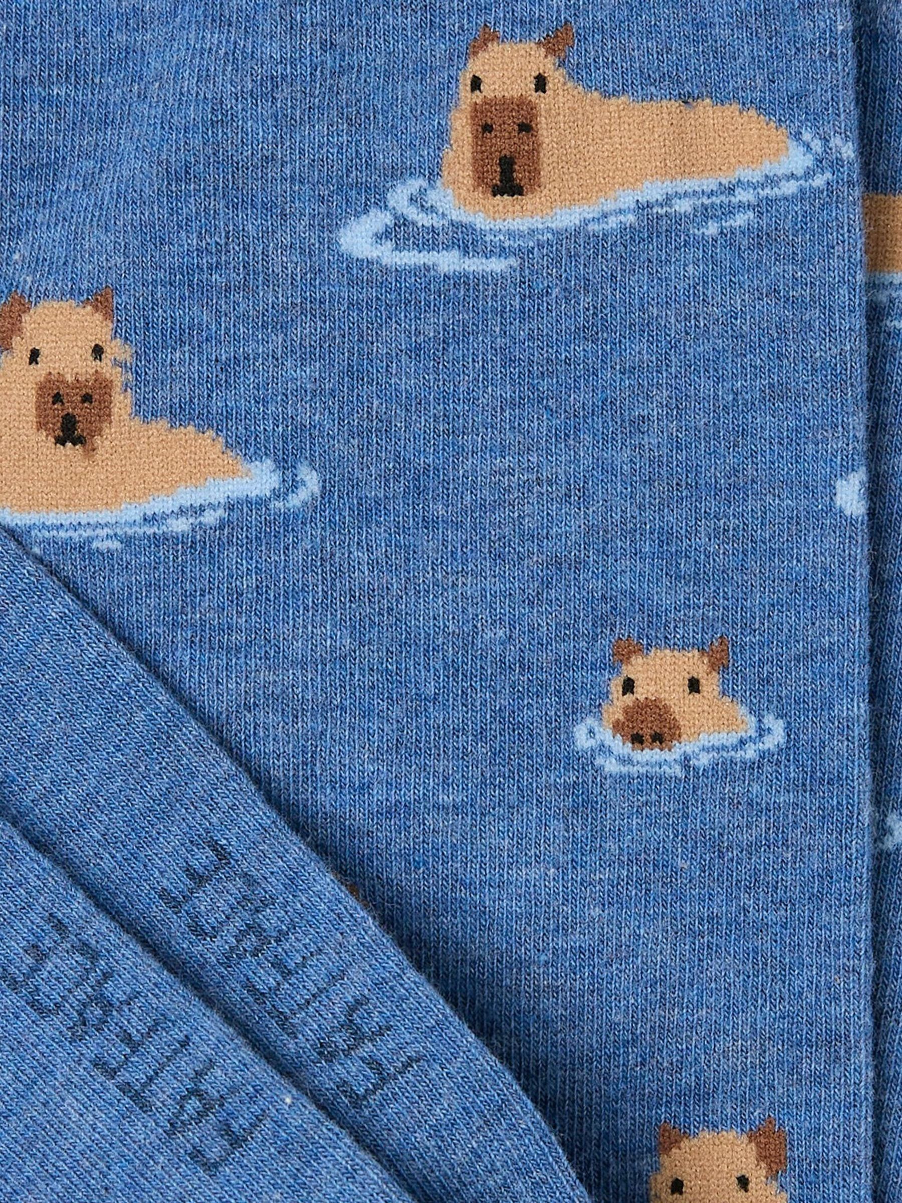 Blue Capybara Men's Socks 1 Pack - Image 2 of 2