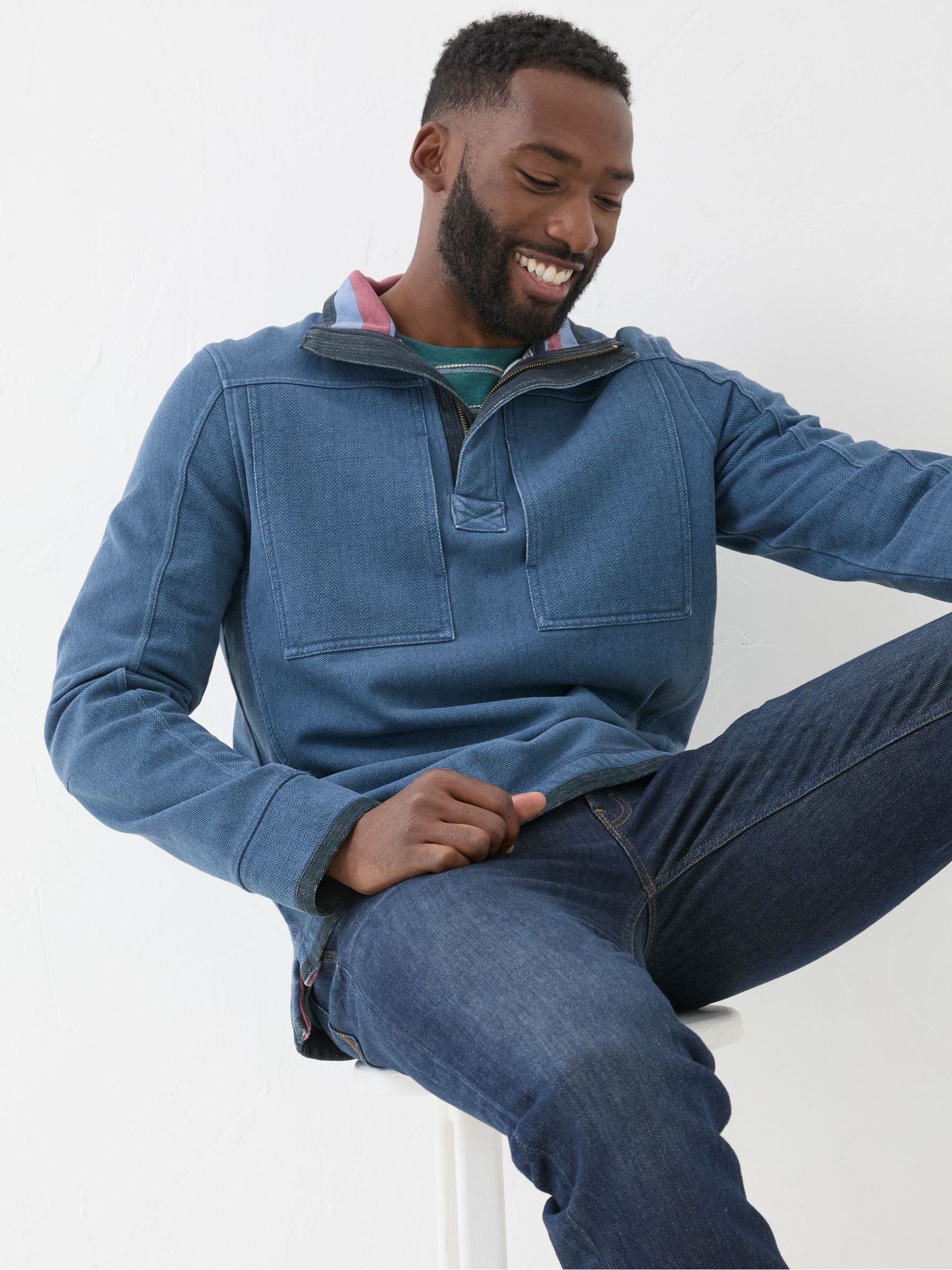 Airlie Blue Panel Sweatshirt - Image 4 of 6