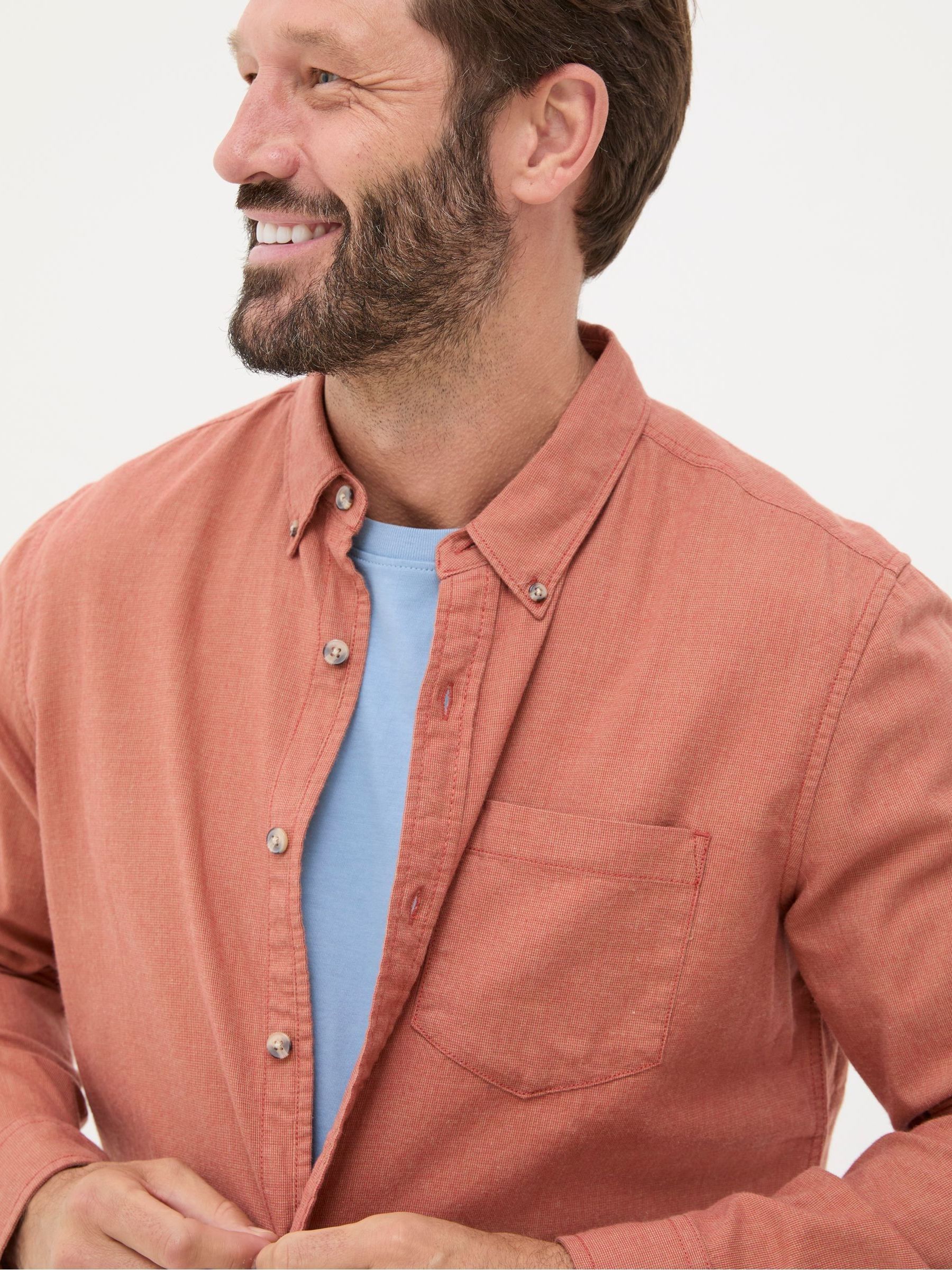 Orange Long Sleeve Tadlow Shirt - Image 4 of 5