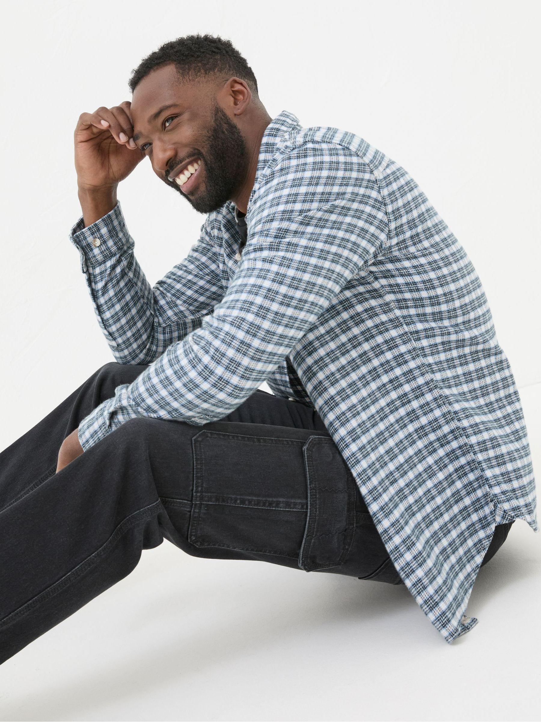 Lewes Blue Check Shirt - Image 4 of 7