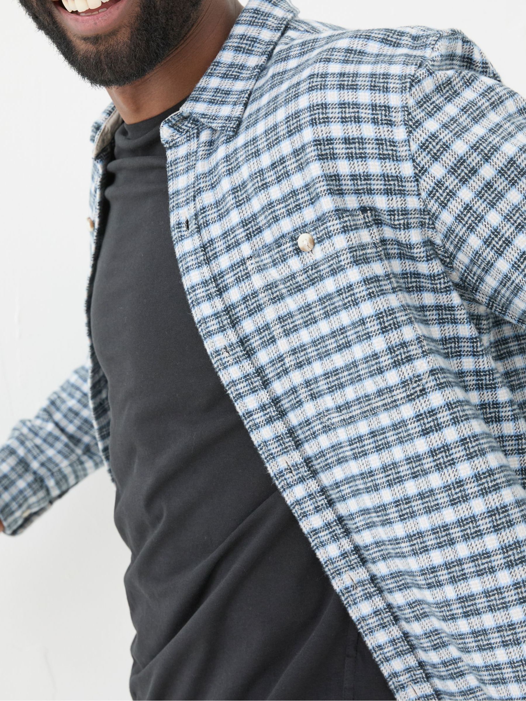 Lewes Blue Check Shirt - Image 6 of 7