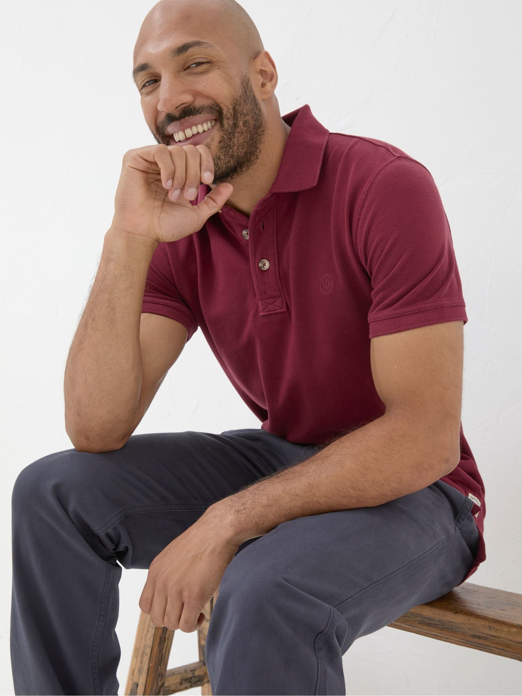 Red Pique Polo Shirt - Image 3 of 5