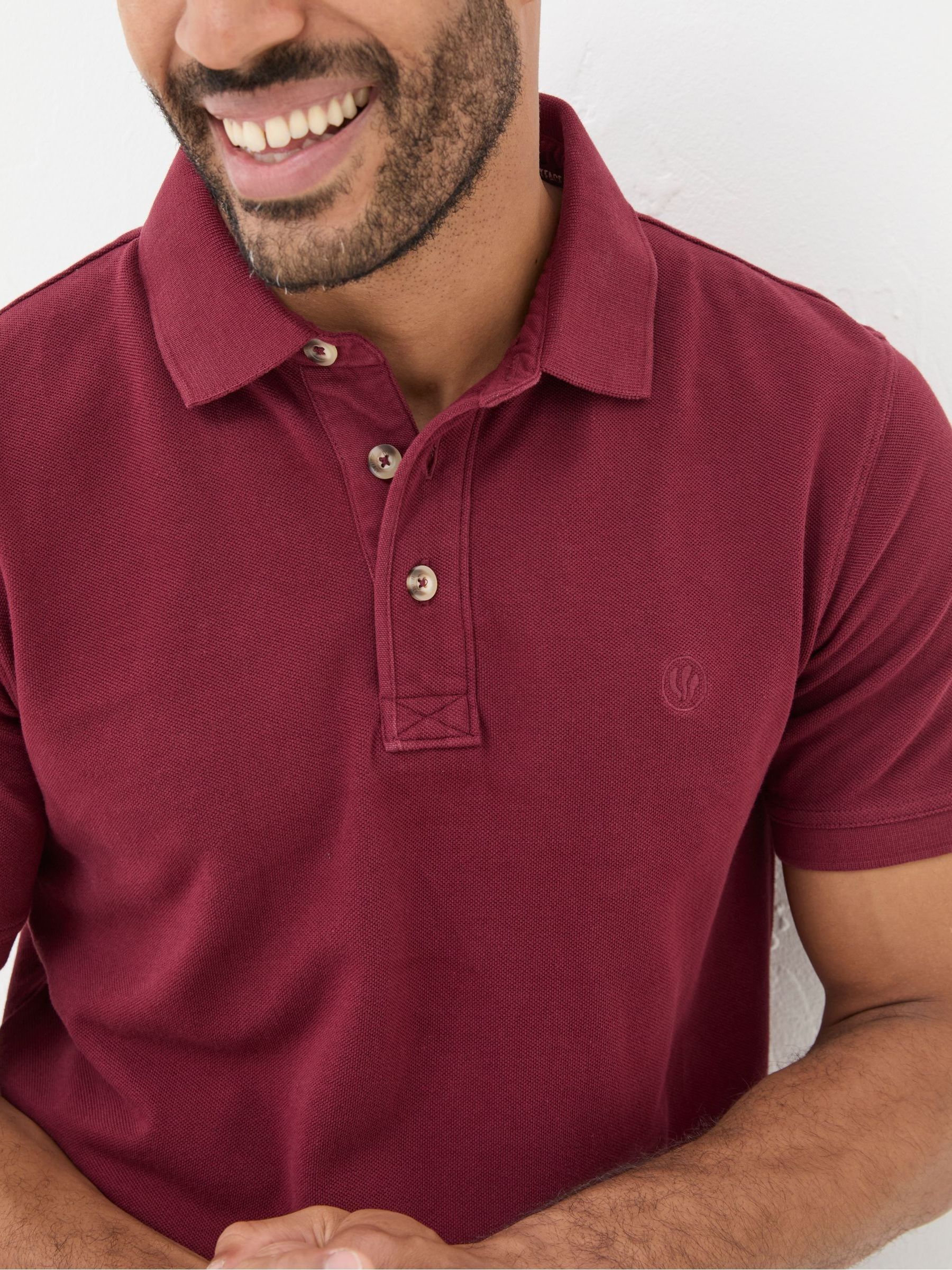 Red Pique Polo Shirt - Image 4 of 5