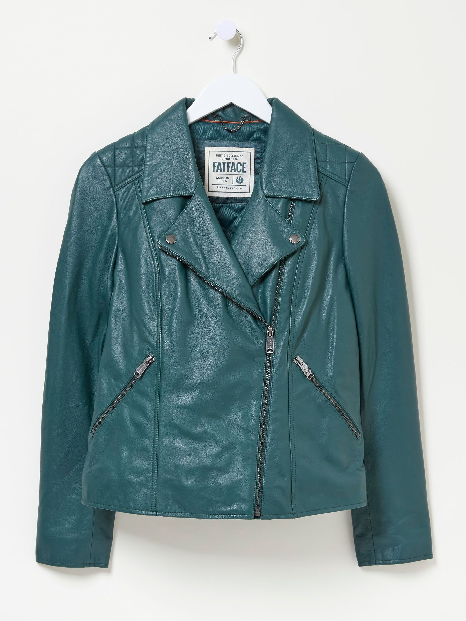 Bethany Green Quilted Biker Jacket - Image 5 of 5