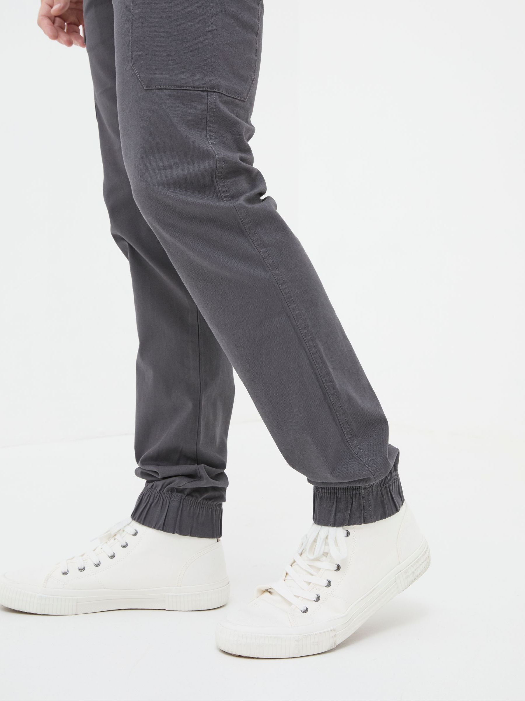 Kent Grey Cuffed Cargo Trousers - Image 3 of 6