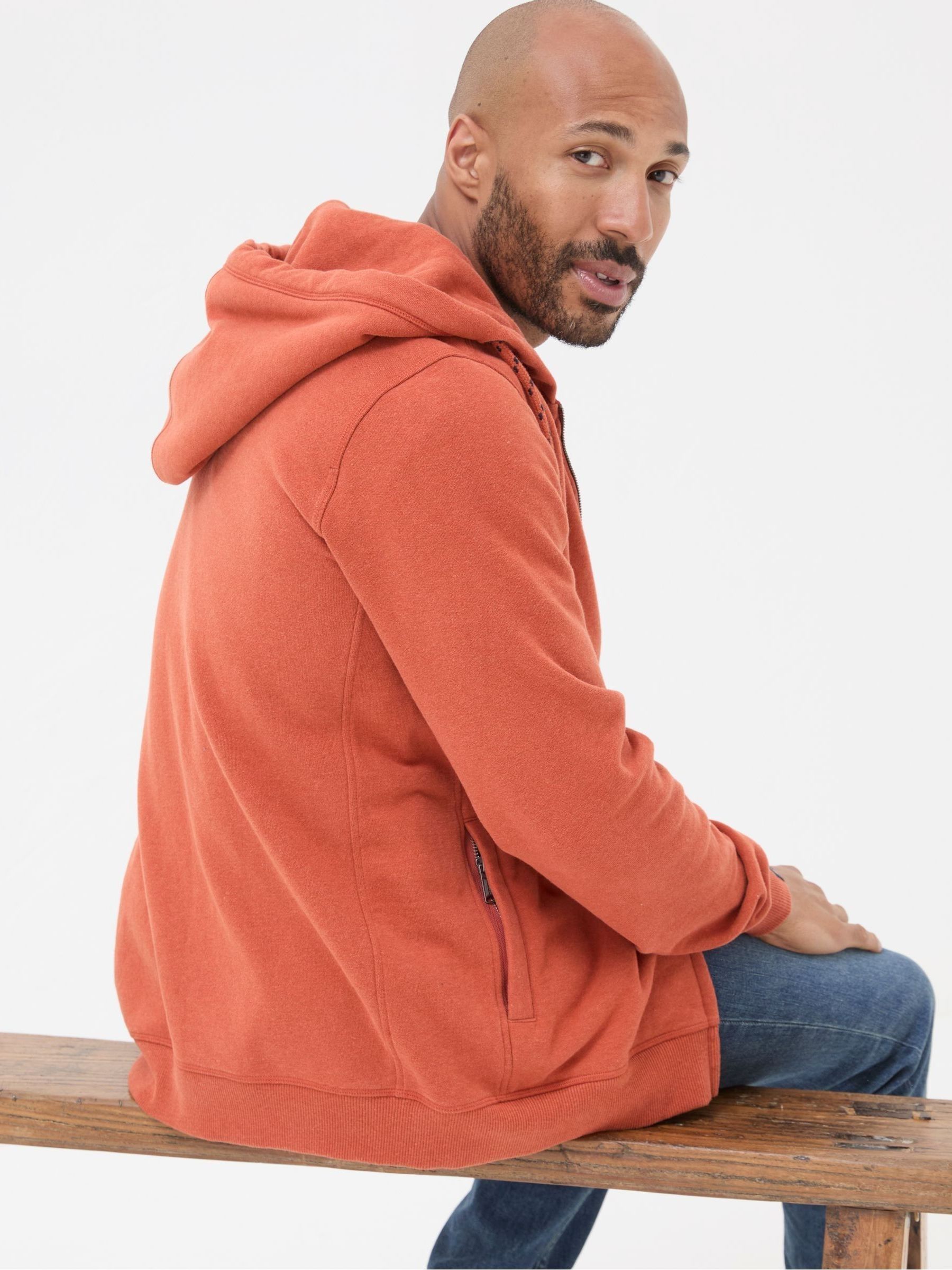 Brooke Orange Zip Through Hoodie - Image 2 of 5 Brooke Orange Zip Through Hoodie - Image 2 of 5