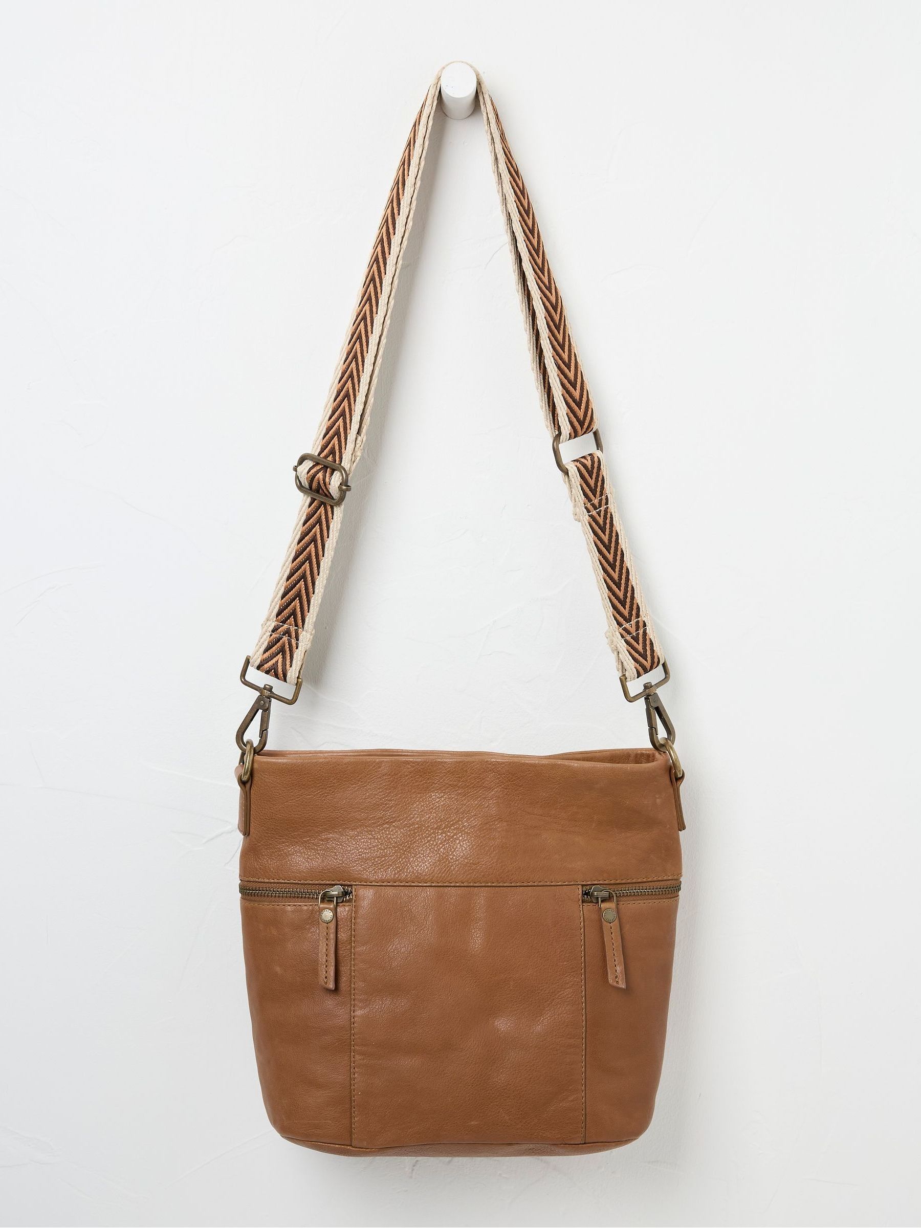 Brown Chevron Bag Strap - Image 2 of 2