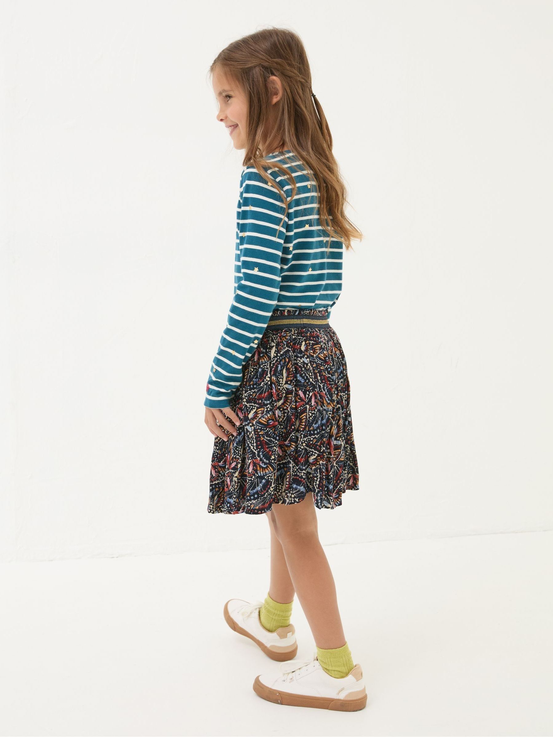 Multi Butterfly Print Skirt - Image 2 of 4 Multi Butterfly Print Skirt - Image 2 of 4