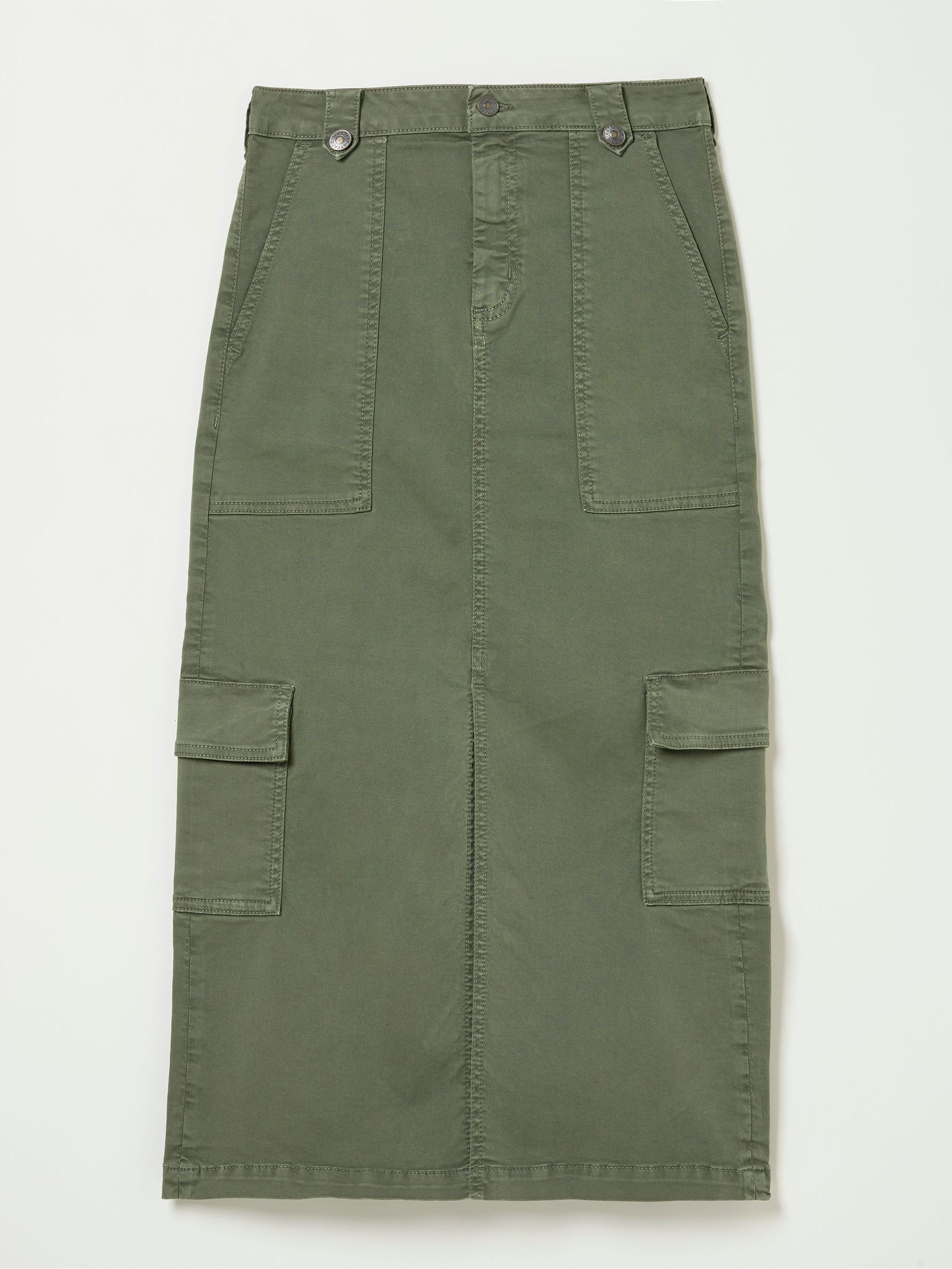 Lara Green Cargo Midi Skirt | FatFace