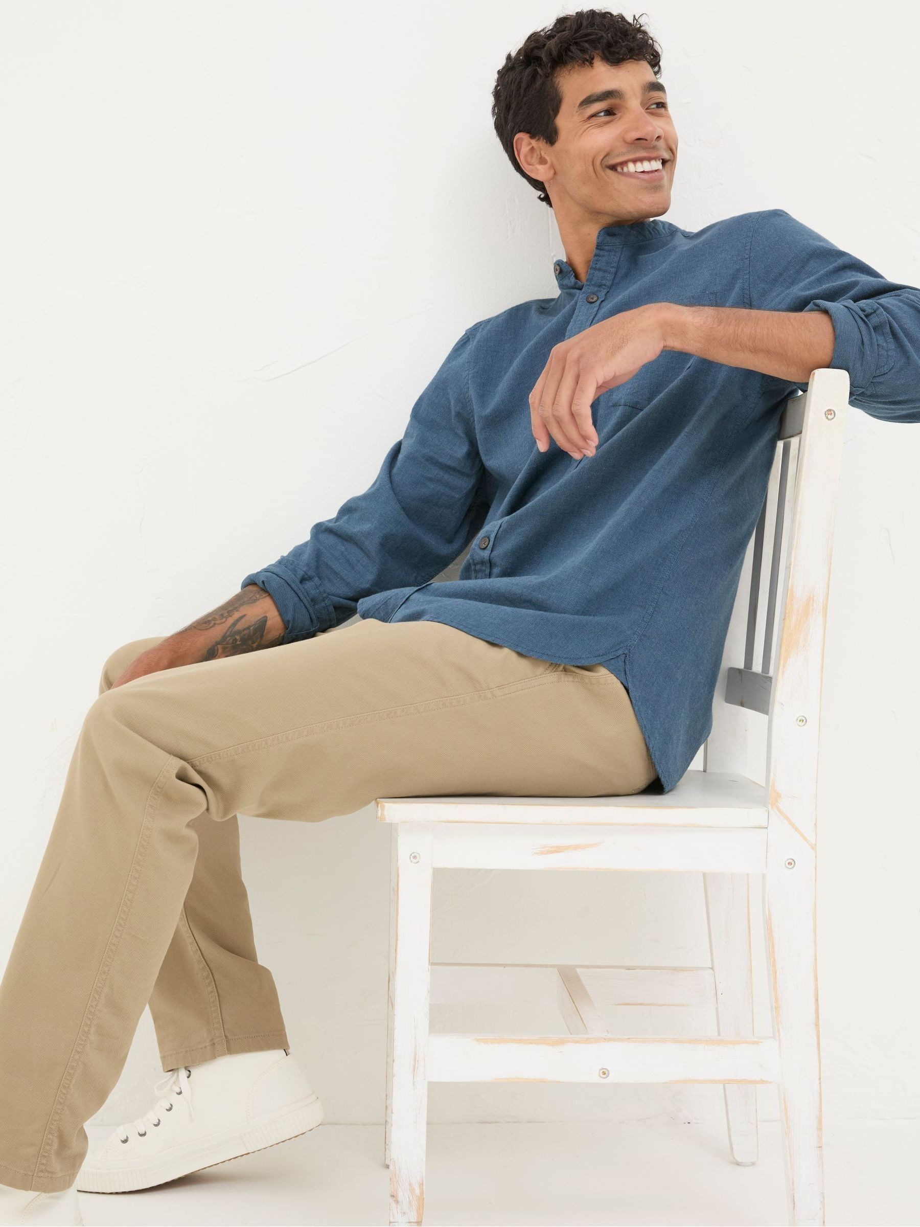 Tadlow Blue Grandad Shirt - Image 3 of 6