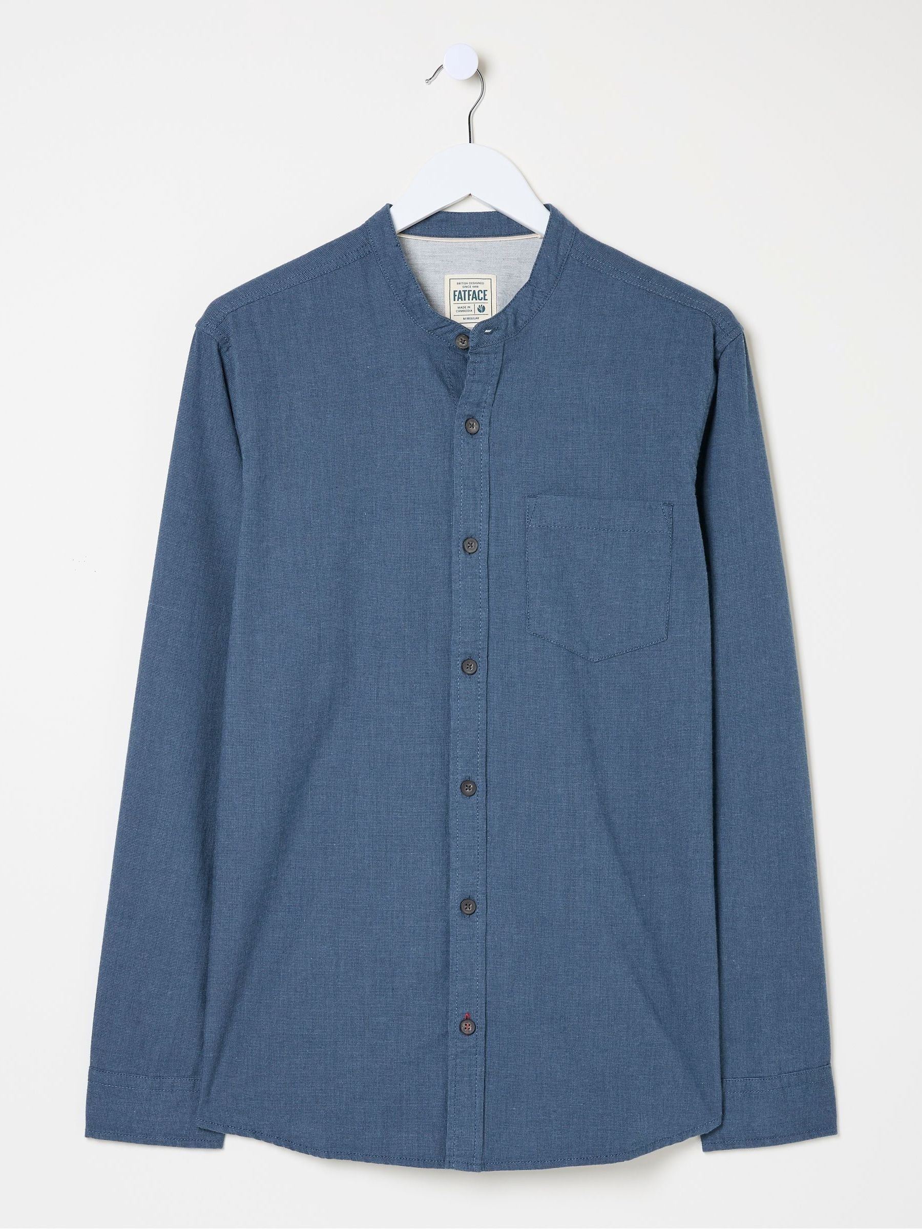 Tadlow Blue Grandad Shirt - Image 6 of 6
