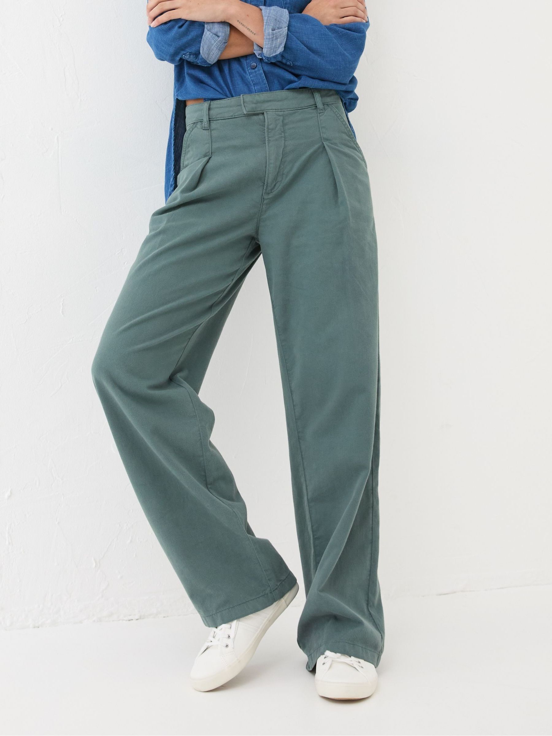 Saffron Blue Wide Leg Trousers - Image 3 of 5