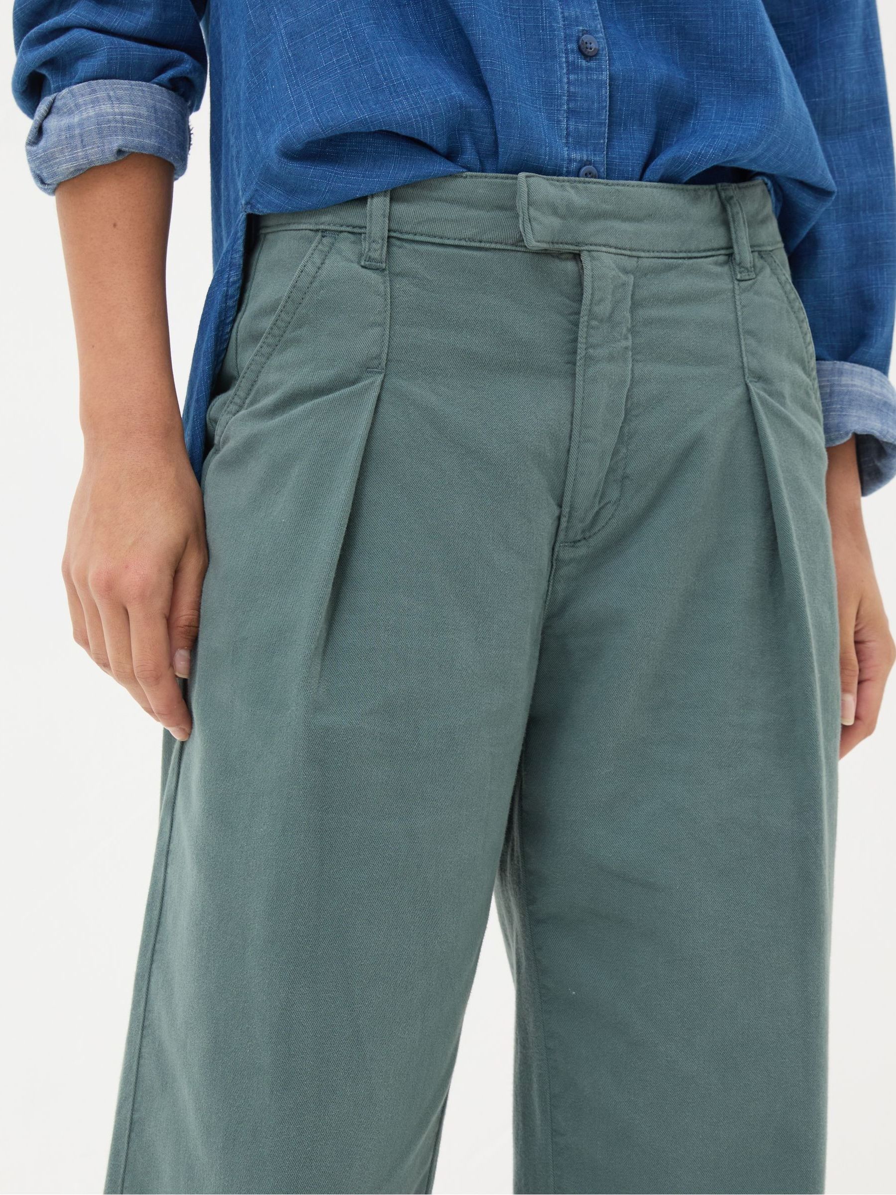 Saffron Blue Wide Leg Trousers - Image 4 of 5