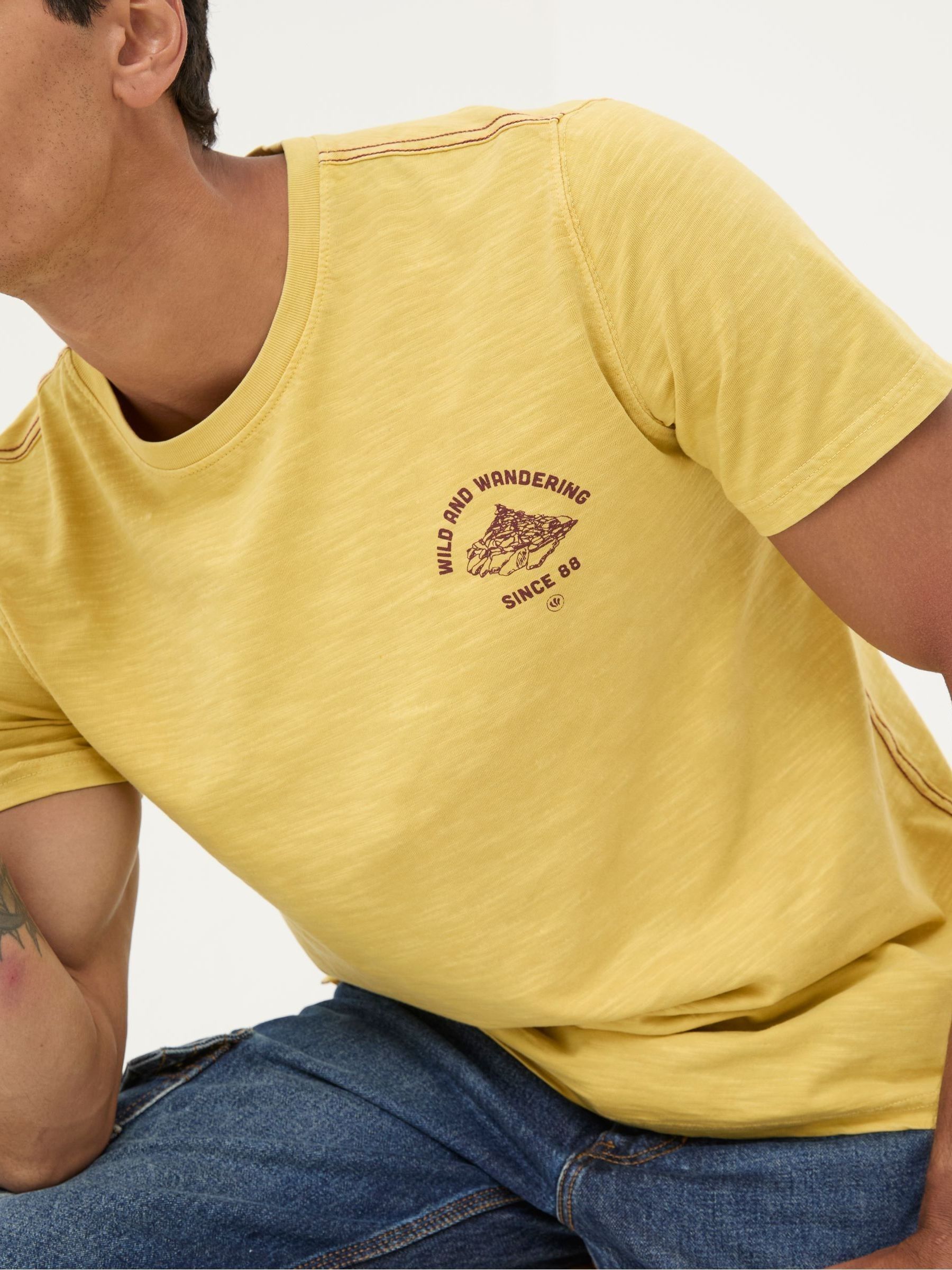 Yellow Wild And Wandering Graphic T-Shirt - Image 2 of 4