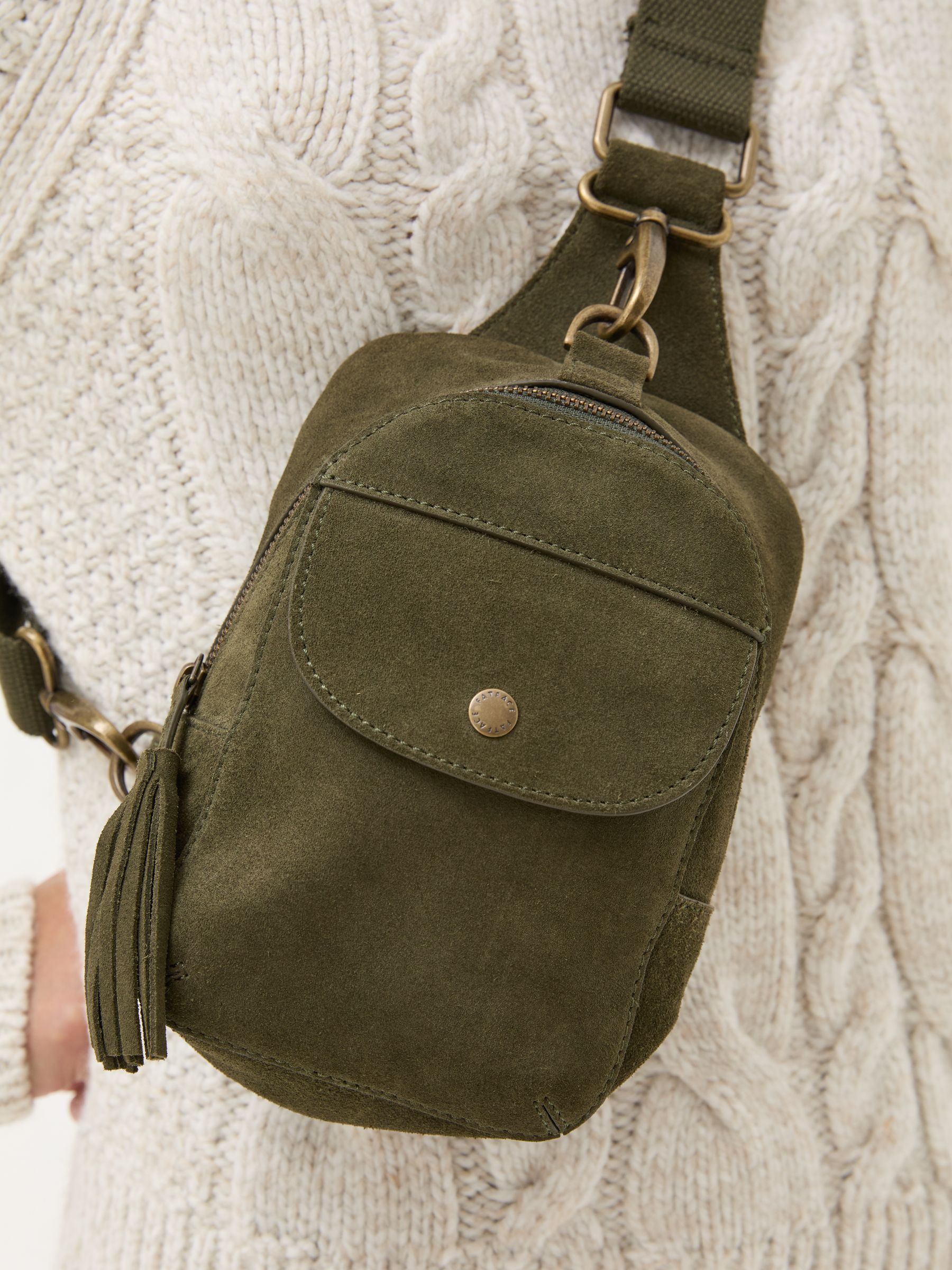 Green Suede Belt Bag - Image 3 of 4