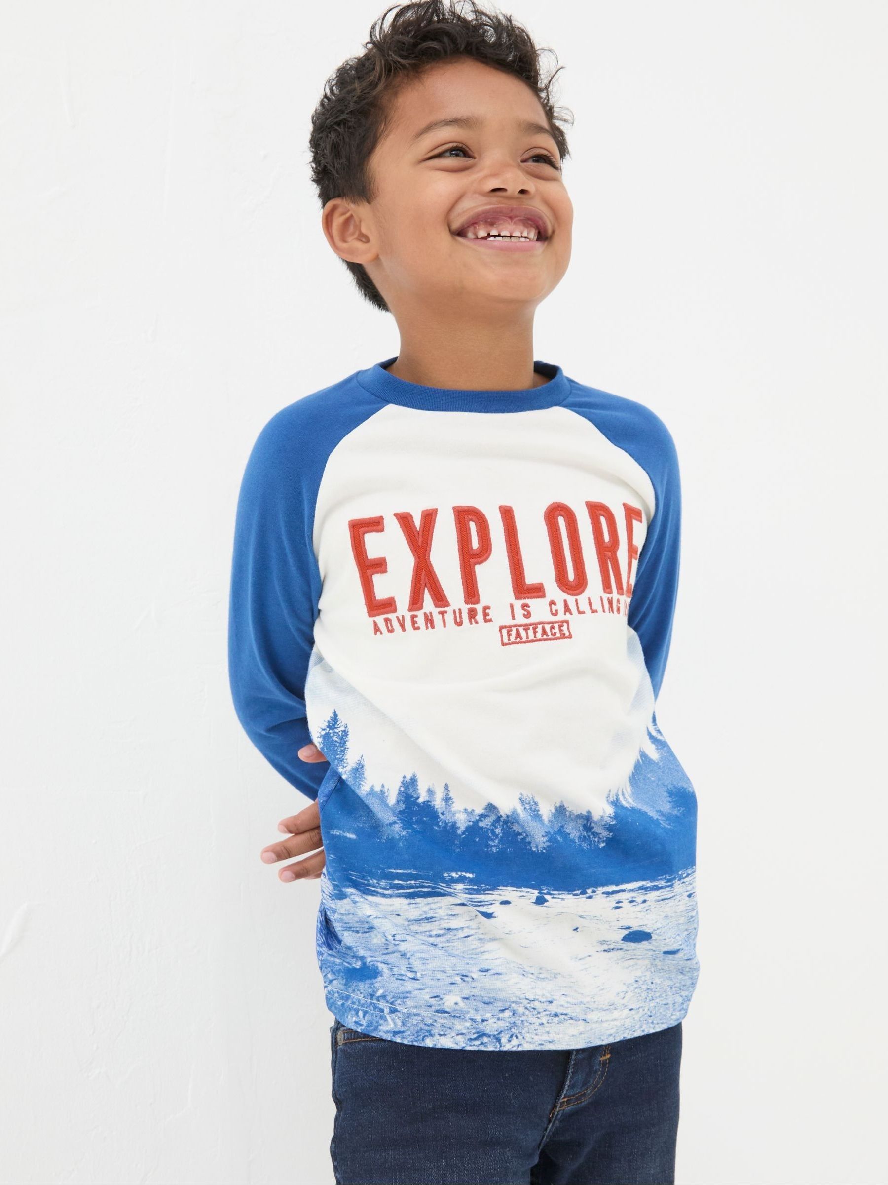 Blue Explore Graphic T Shirt - Image 1 of 5