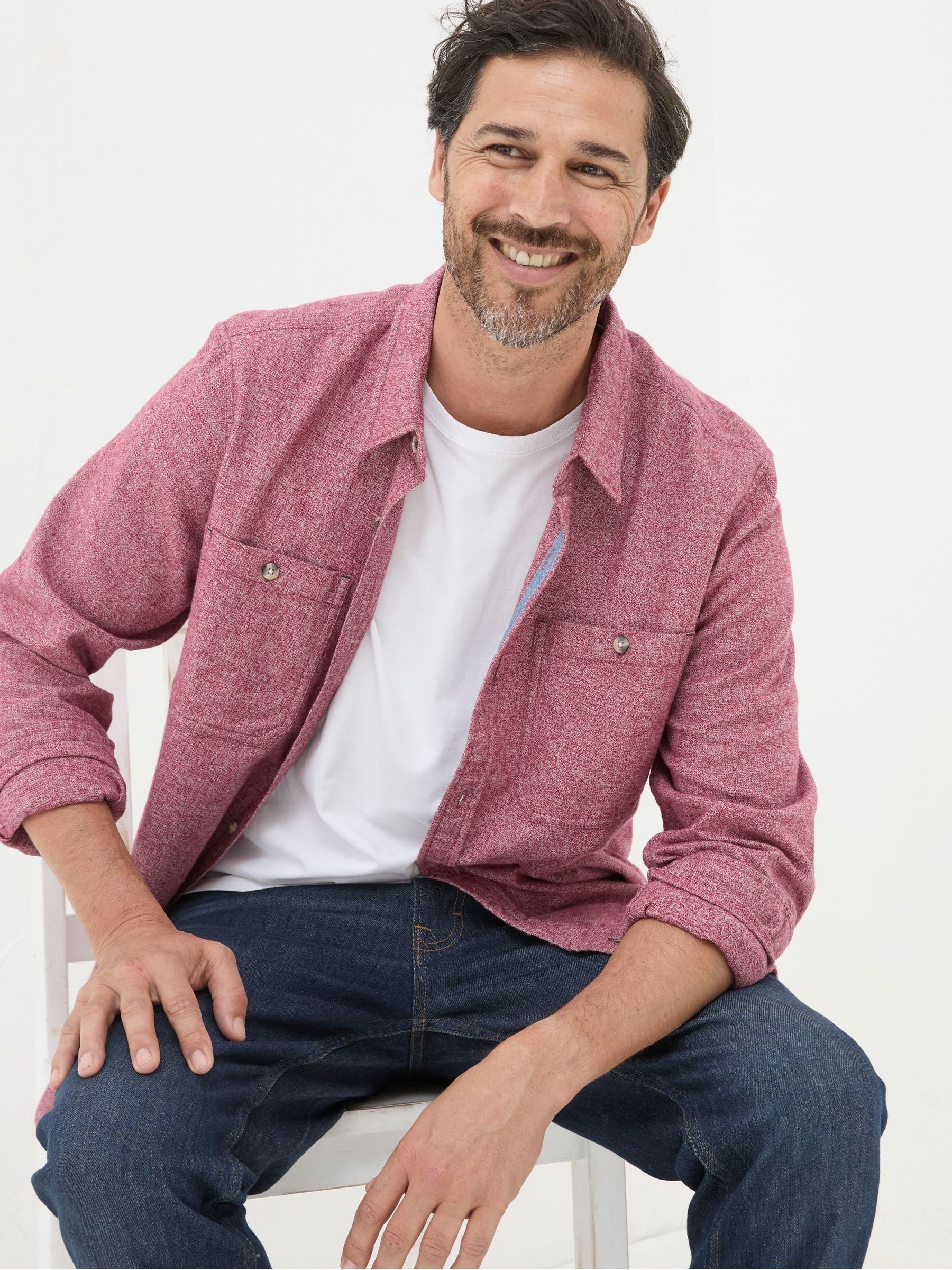 Red Long Sleeve Malton Shirt - Image 3 of 5